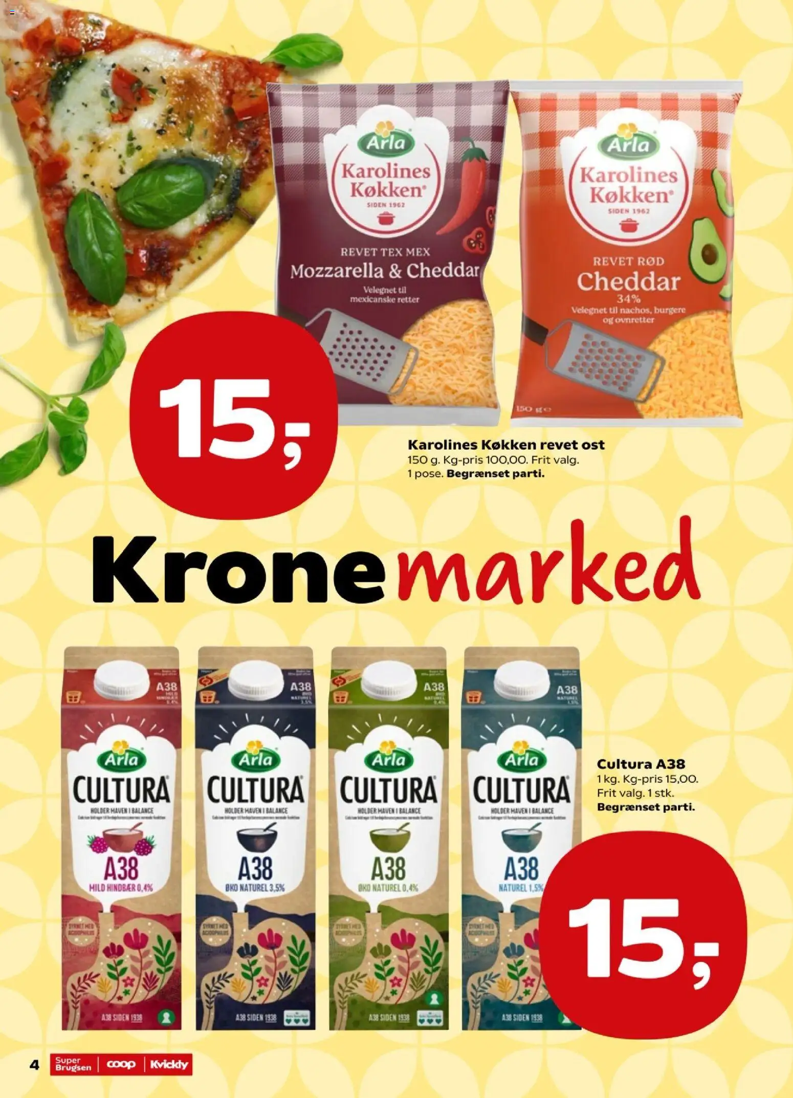 Super Brugsen tilbudsavis – gyldig fra 28/08/2026 | Side: 4 | Produkter: Ost, Cheddar, Hindbær, Mozzarella