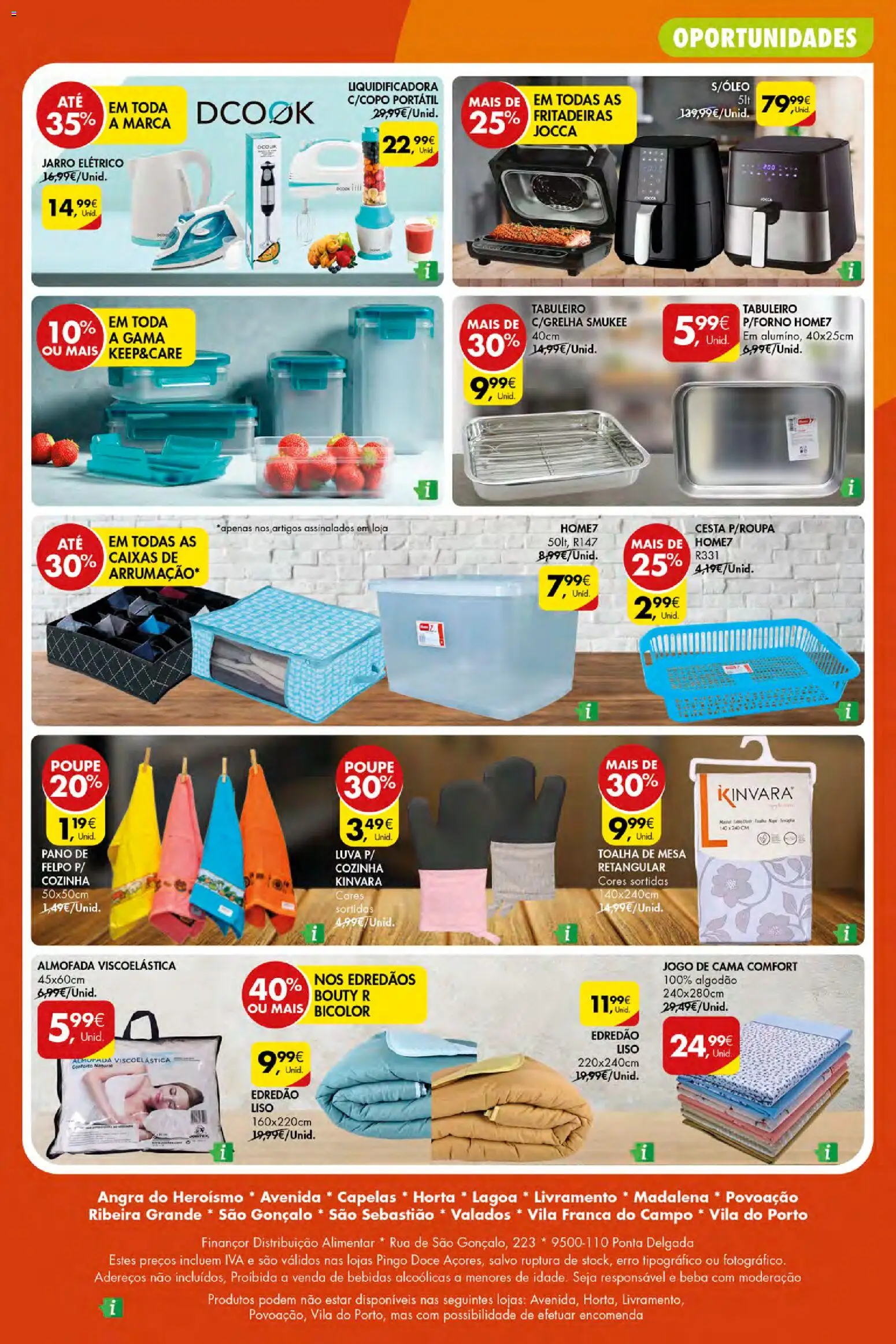 Pingo Doce folheto Poupe Esta Semana Açores │ válido de 01/10/2026 | Página: 32 | Produtos: Bebidas, Jogo de cama, Mesa, Cesta