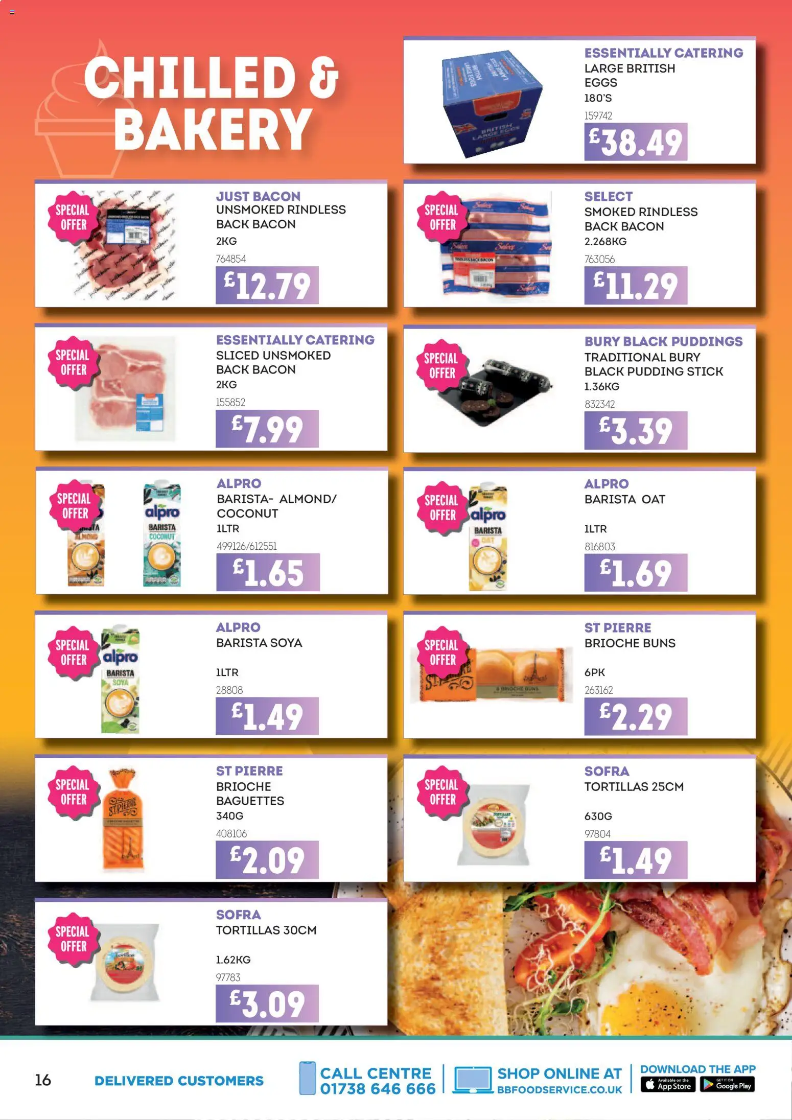{H1} | Page: 16 | Products: Bacon, Pudding, Bakery, Coconut