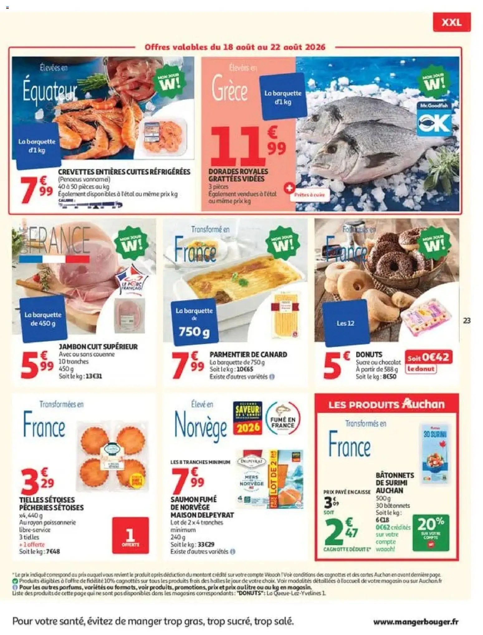 {H1} | Page: 23 | Produits: Canard, Poissonnerie, Crevettes, Bâtonnets de surimi