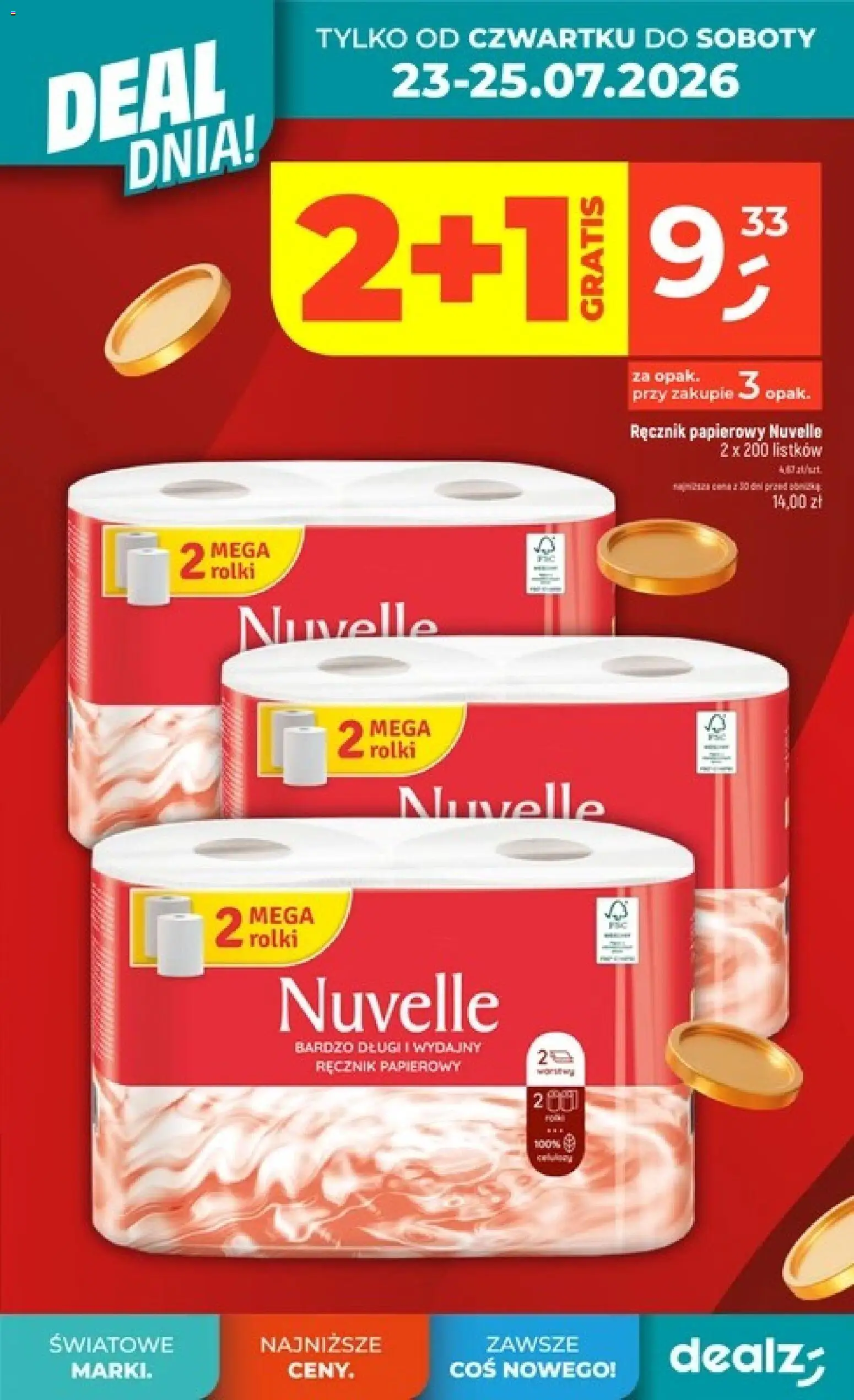 Dealz gazetka - Deal dnia od 23.07.2026 | Strona: 3 | Produkty: Rolki, Ręcznik papierowy