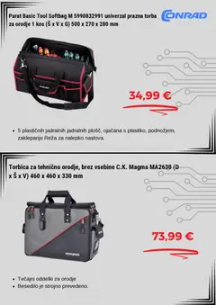 Conrad katalog akcije – veljaven od 28.07.2026 | Stran: 3 | Izdelki: Torba, Orodje, Kos, Torbica