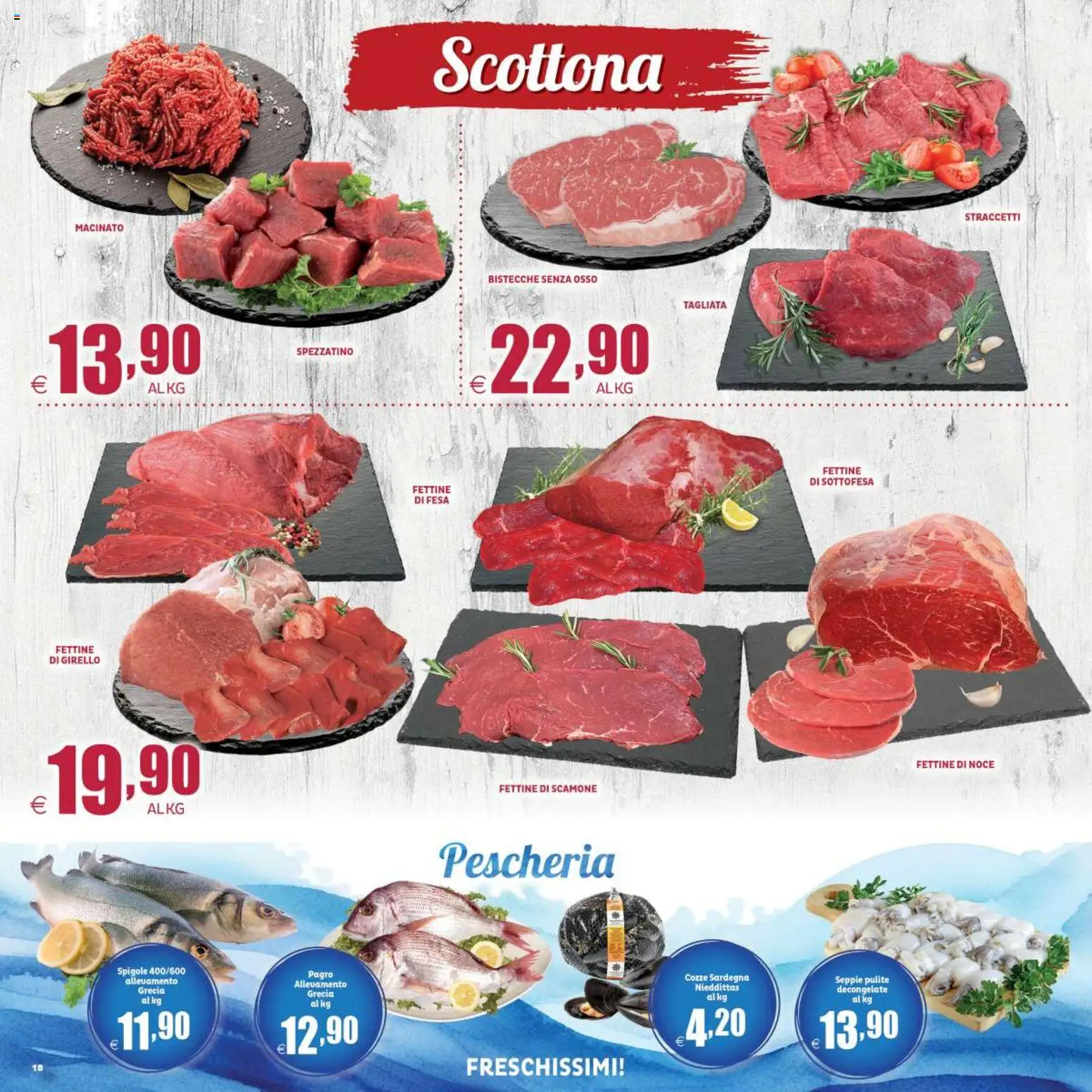 Volantino Elite Supermercati del 22.05.2026 | Pagina: 18 | Prodotti: Cozze, Girello, Macinato