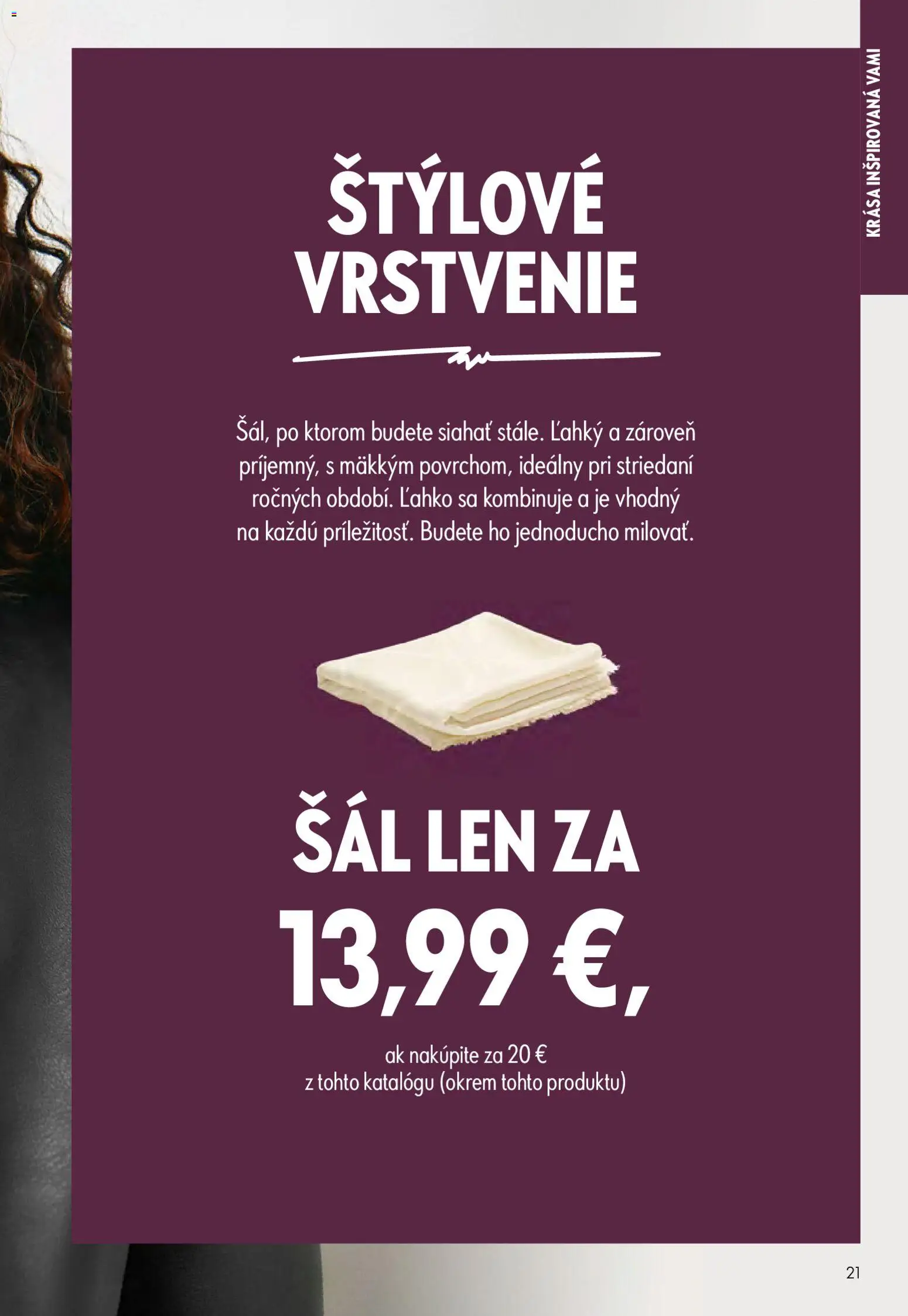 Nové Oriflame akcie – leták je platný od 09.09.2026 | Strana: 21 | Produkty: Šál