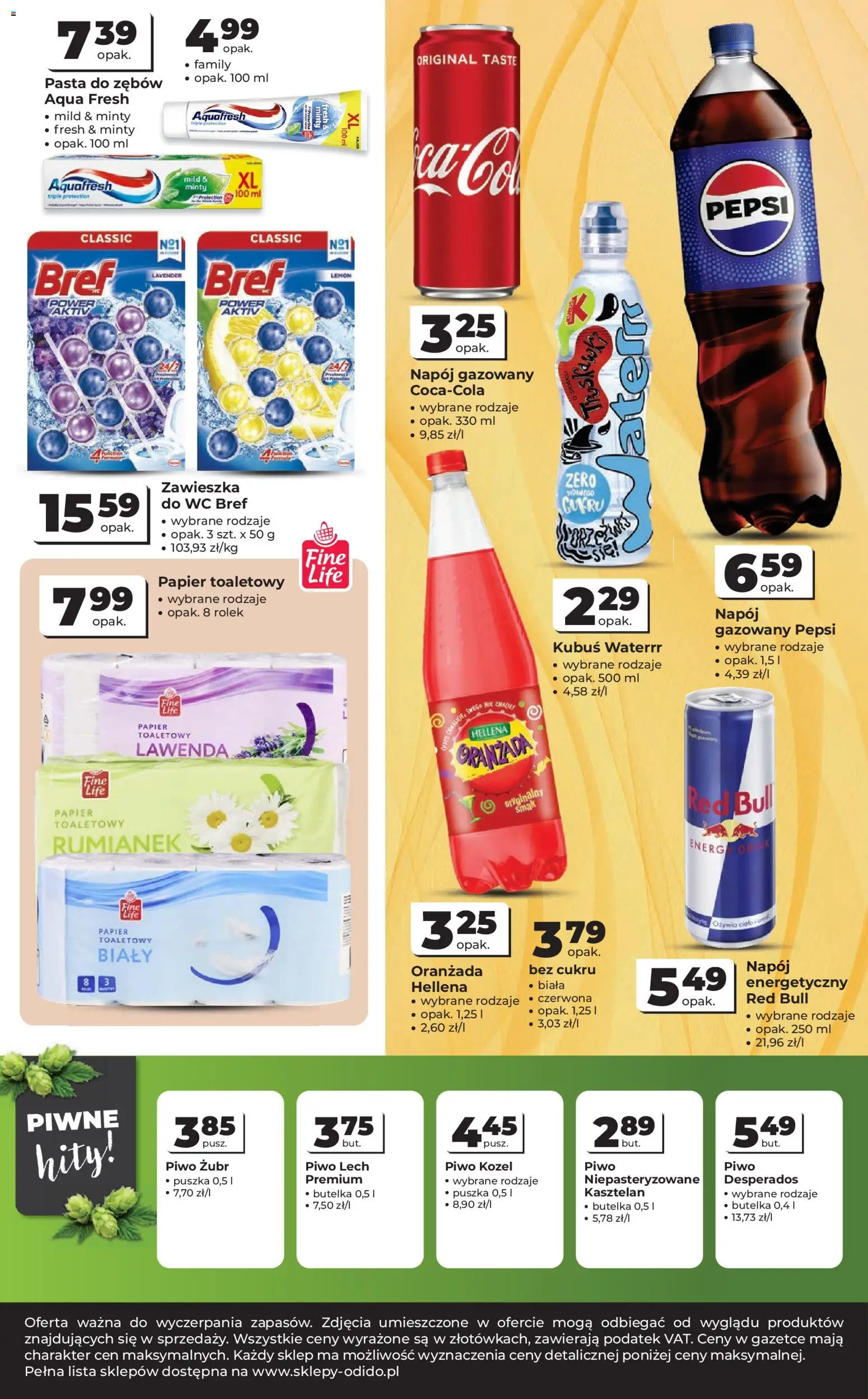 Odido gazetka od 14.10.2026 | Strona: 4 | Produkty: Oranżada, Red bull, Piwo, Piwo kozel