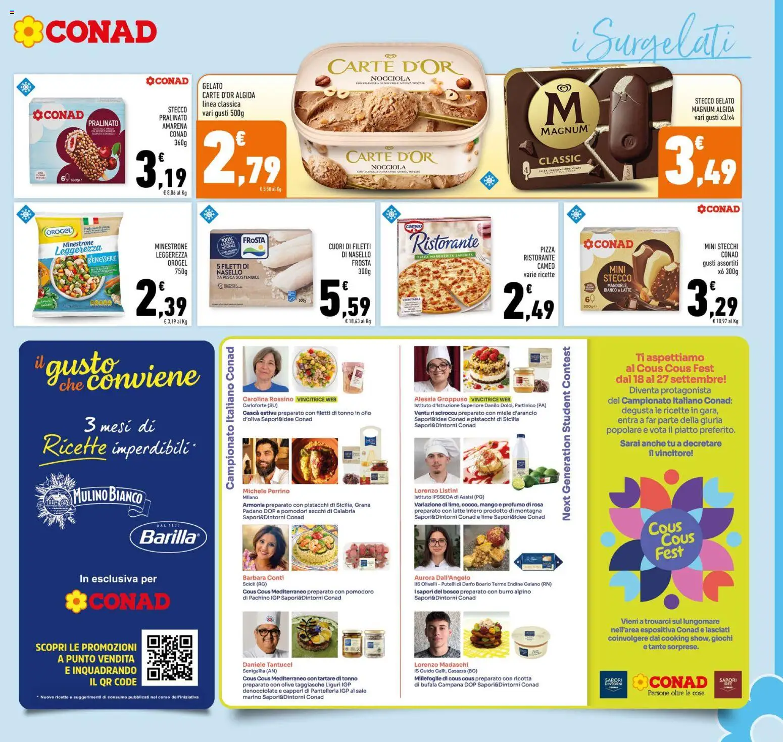 Volantino Conad del 09/09/2026 | Pagina: 11 | Prodotti: Pizza, Mango, Pesca, Lime