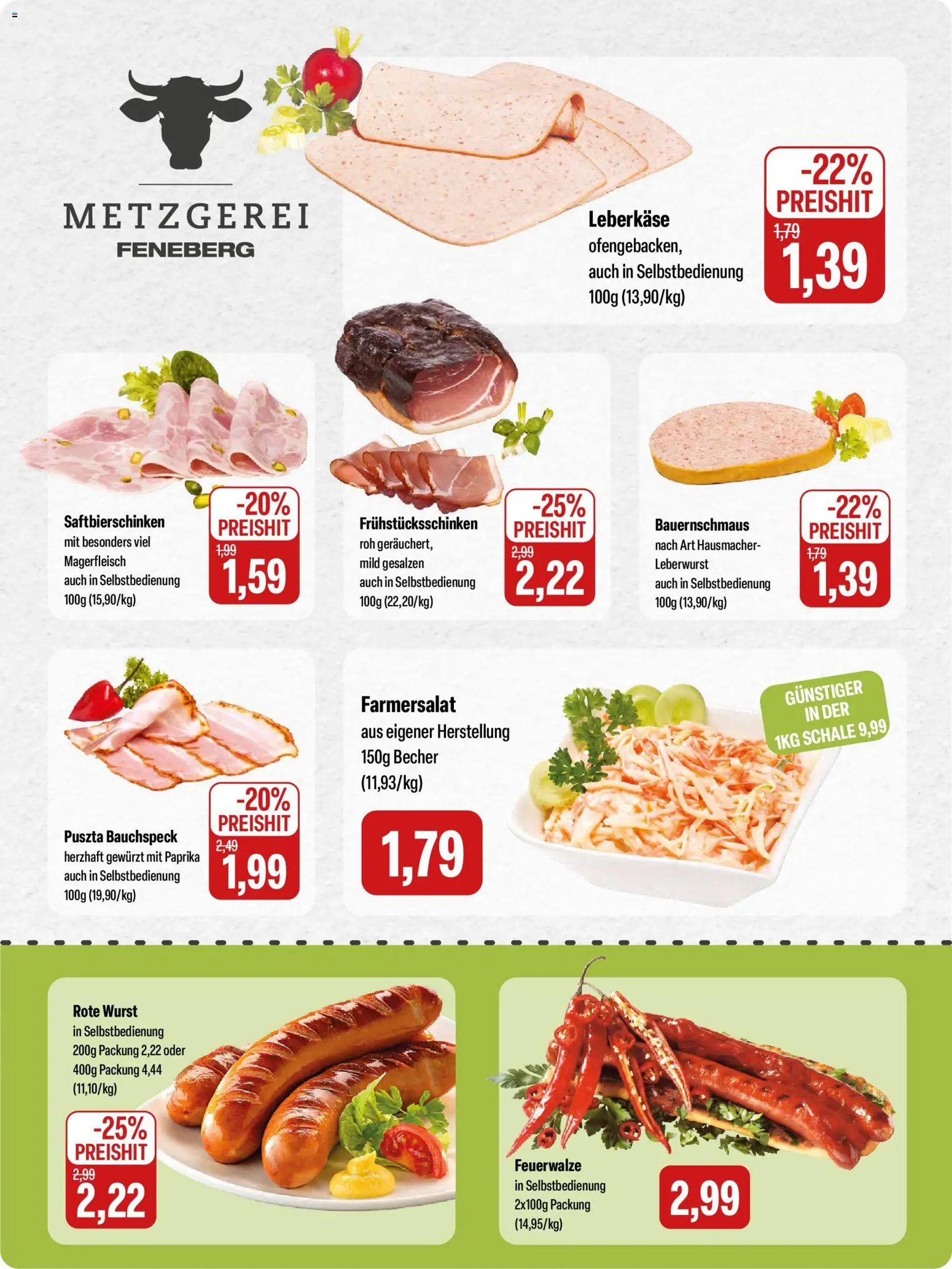 Feneberg Angebote – gültig ab 28.05.2026 | Seite: 2 | Produkte: Paprika, Wurst, Leberkase