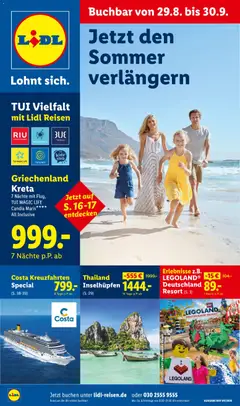 Lidl Reisen Prospekt ab 29.08.2026 gültig