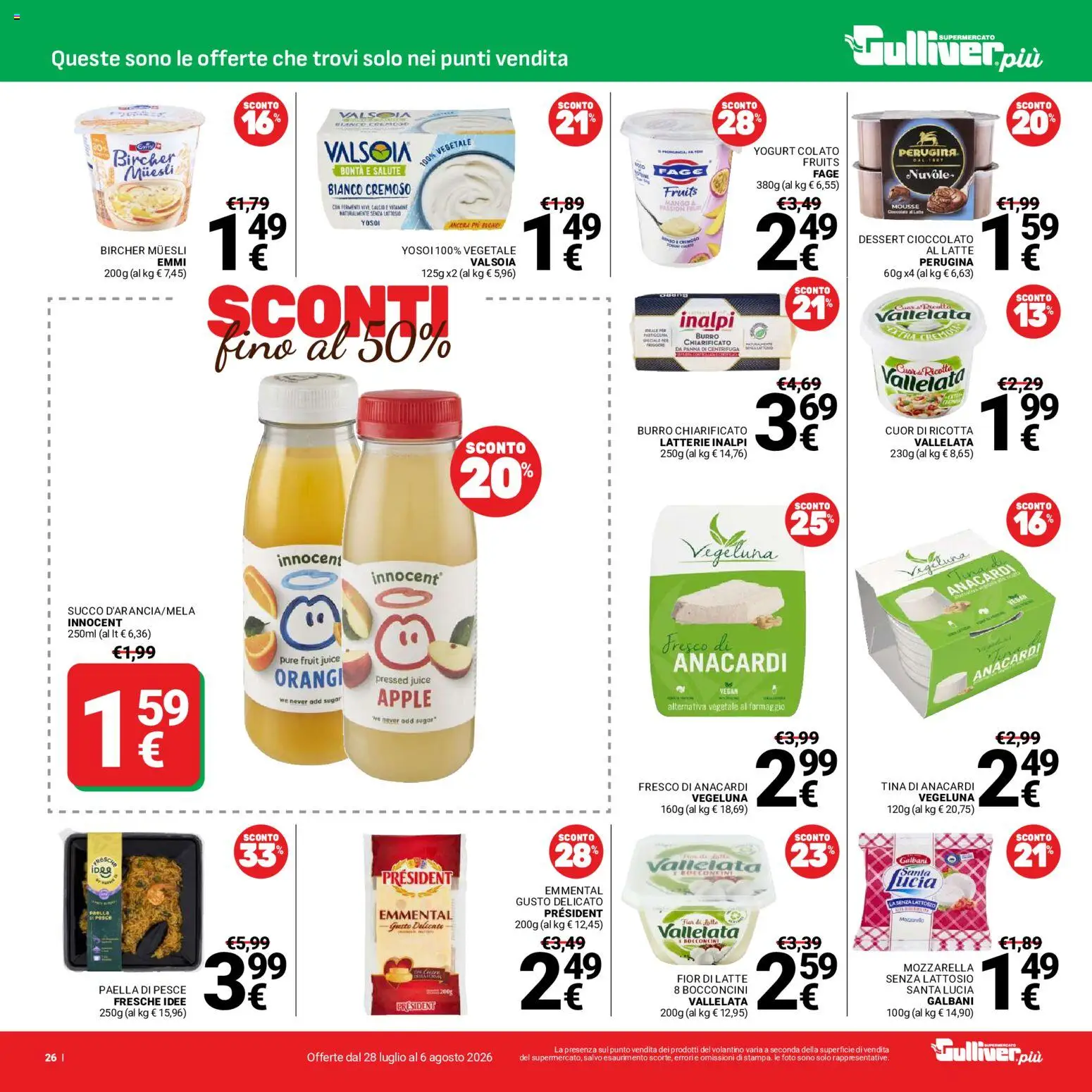 Volantino Gulliver del 28/07/2026 | Pagina: 26