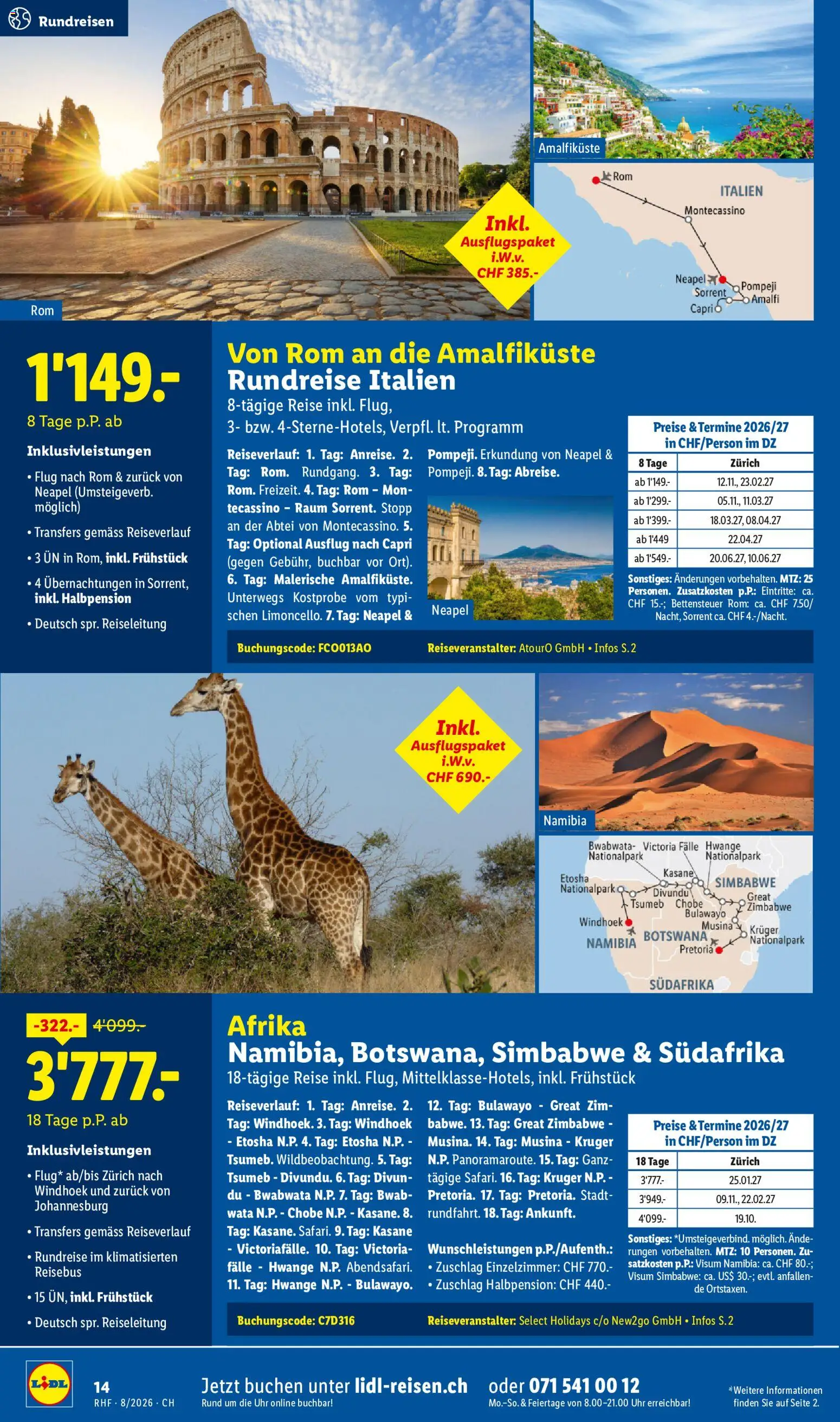 Lidl aktionen Reise-Highlights – gültig ab 29.07.2026 | Seite: 14 | Produkte: Uhr