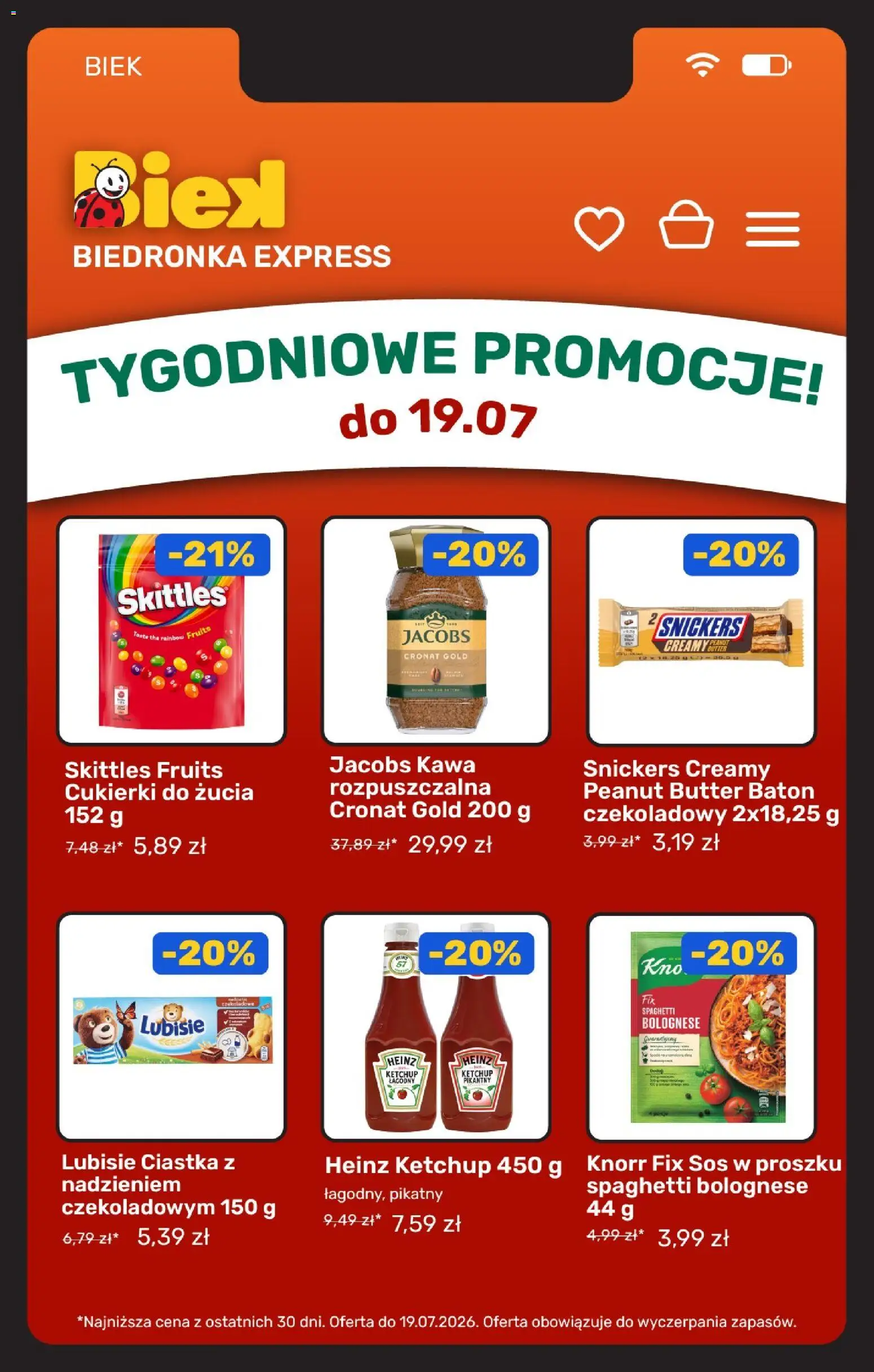 Biedronka gazetka - Biek od 17.07.2026 | Strona: 5 | Produkty: Ketchup, Kawa rozpuszczalna, Cukierki, Sos