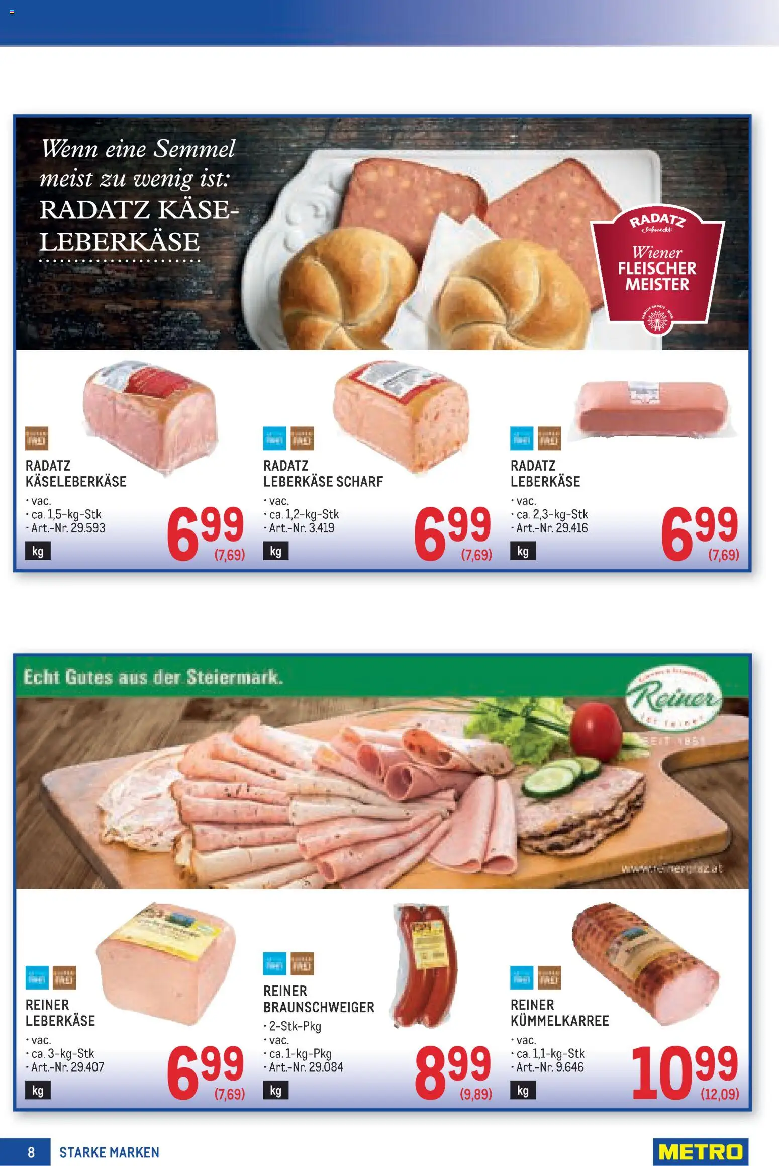 Metro angebote Starke Marken gültig ab 15.10.2026 | Seite: 8 | Produkte: Käse