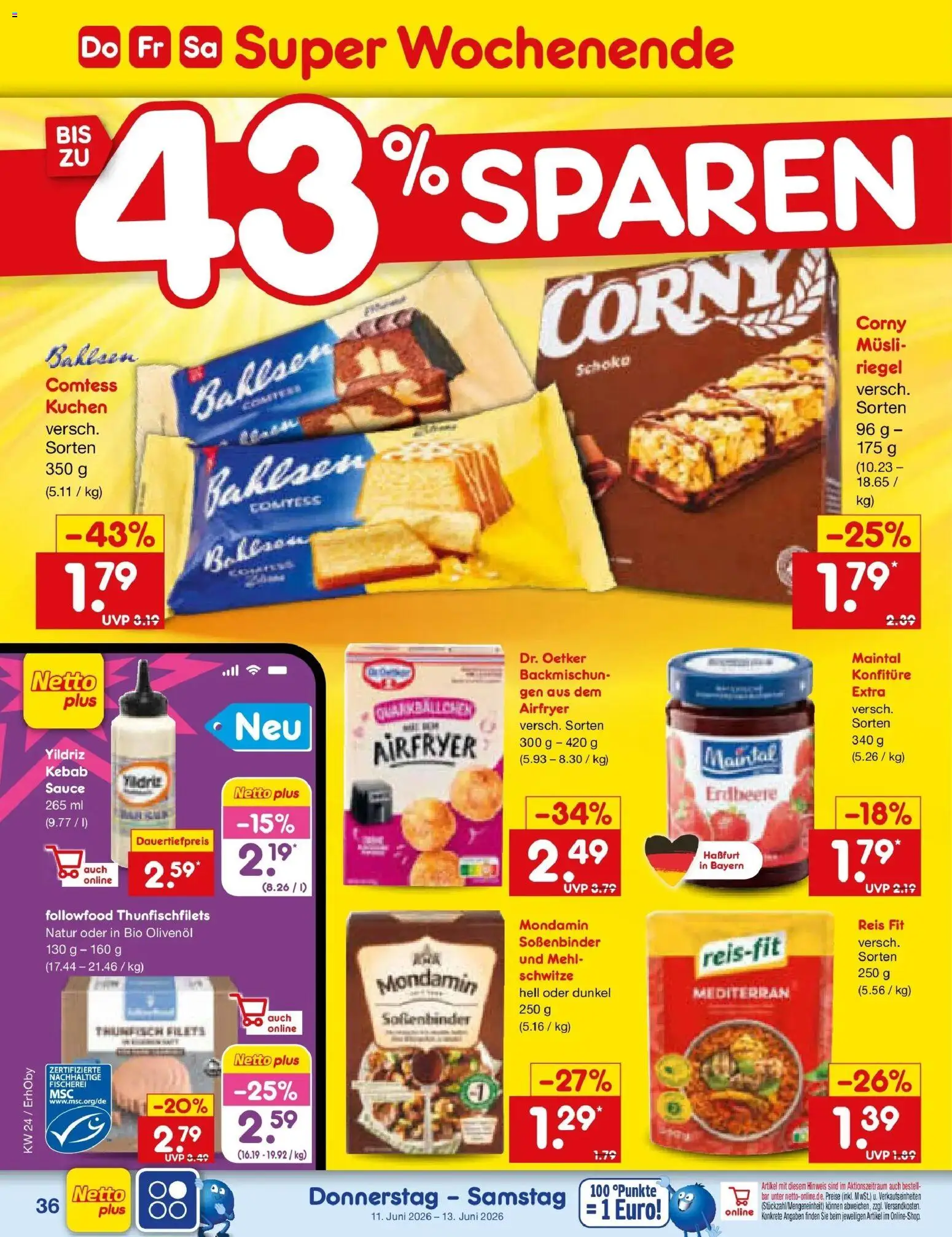 Netto Marken-Discount Prospekt Mauern – gültig ab 08.06.2026 | Seite: 54 | Produkte: Musli, Mehl, Olivenol, Kuchen
