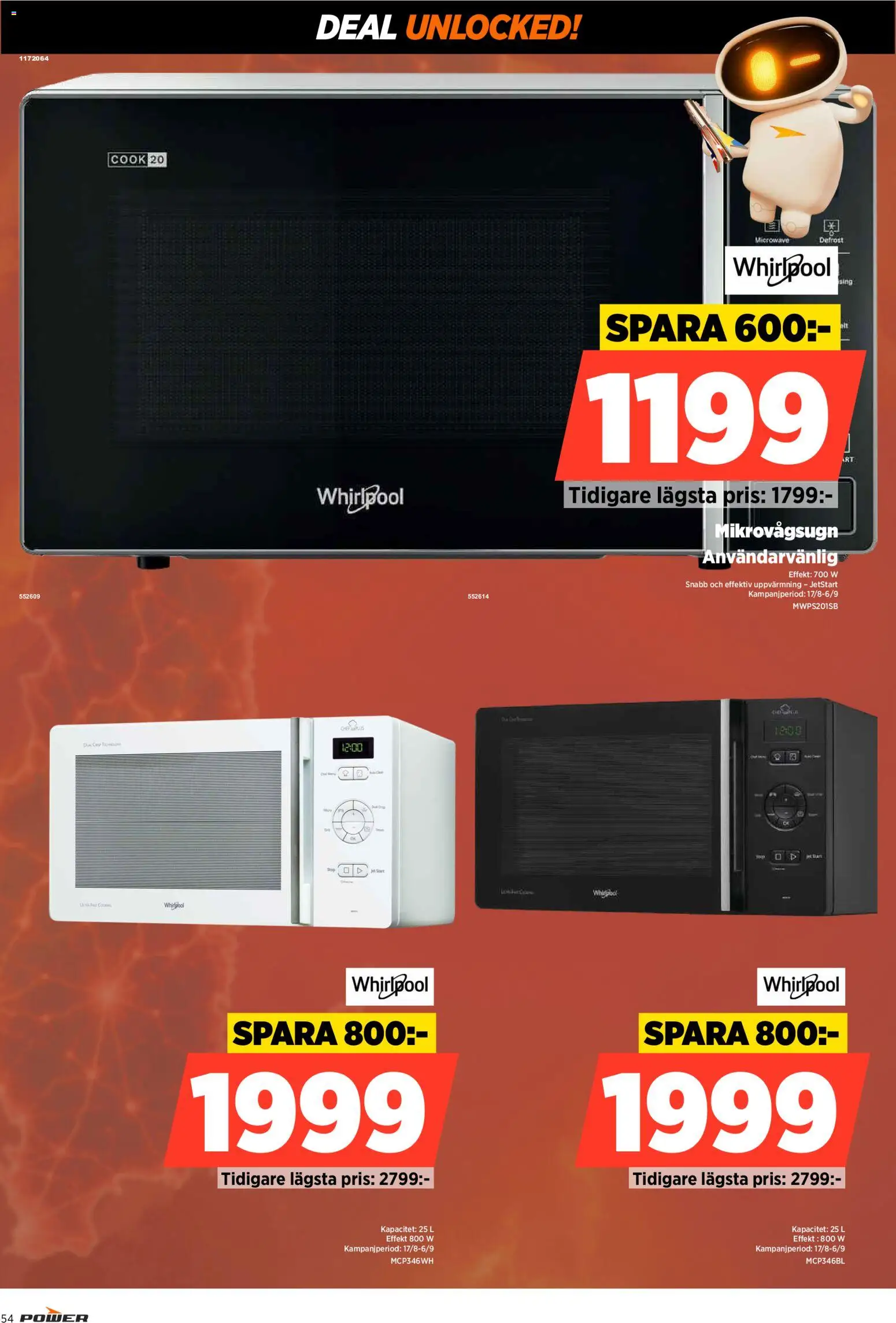 Power reklamblad aktuell från 31/08/2026 | Sida: 54 | Produkter: Mikrovågsugn