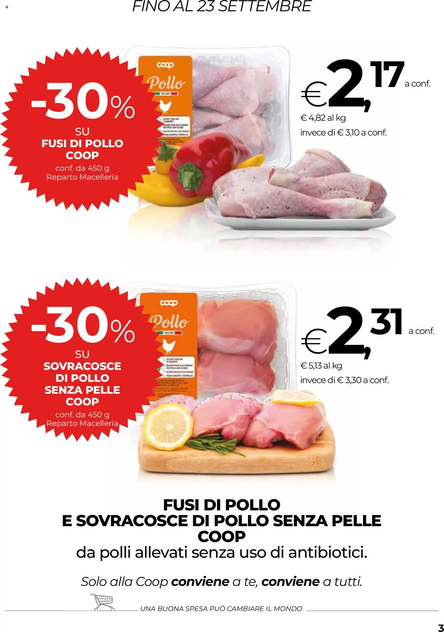 Volantino COOP del 17/09/2026 | Pagina: 3 | Prodotti: Pollo, Polli