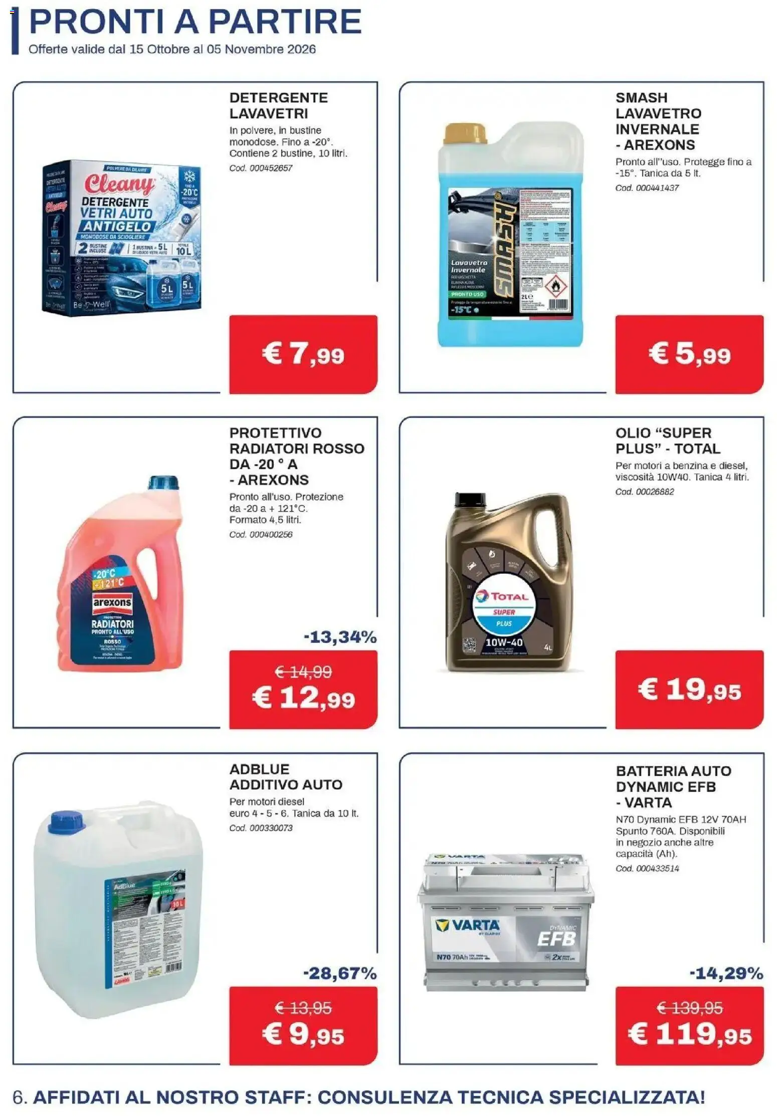 Nuovo Eurobrico volantino Il calore che ti meriti dal 15/10/2026 > offerte anteprima 🛍️ | Pagina: 6 | Prodotti: Detergente, Olio, Tanica, Batteria