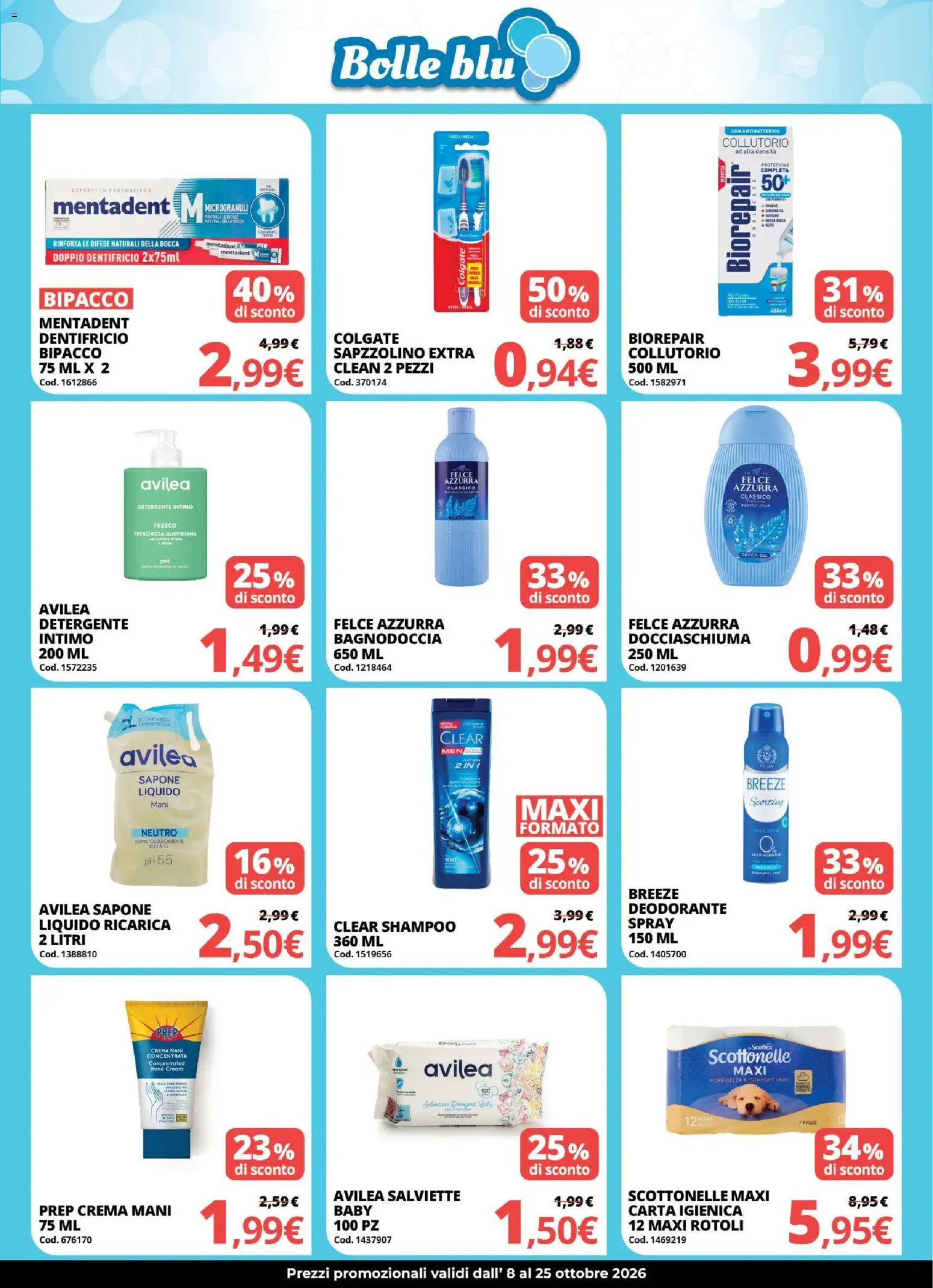 Volantino Brico io del 08/10/2026 | Pagina: 15 | Prodotti: Crema, Deodorante, Collutorio, Detergente