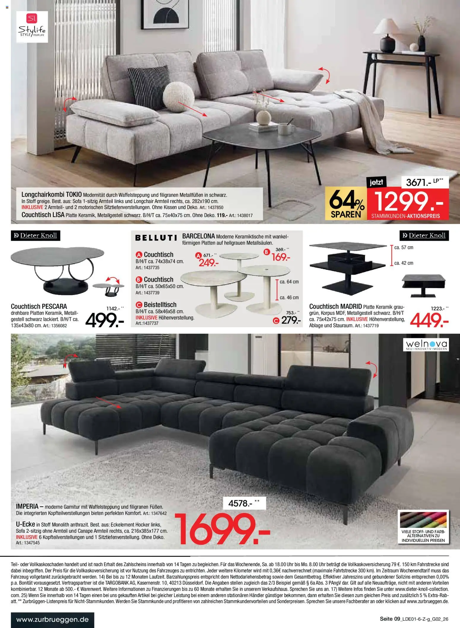 Zurbrüggen Große Marken-Sensation – gültig ab 31.01.2026 | Seite: 9 | Produkte: Beistelltisch, Kissen, Couchtisch, Uhr