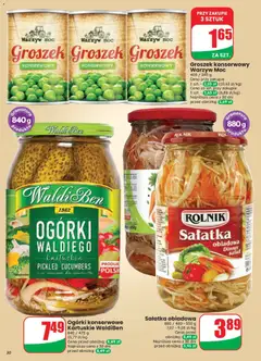 Pogląd oferty "Dino gazetka" - ważna od 23.09.2026 | Strona: 30 | Produkty: Groszek konserwowy, Ogórki, Sałatka, Ogórki konserwowe