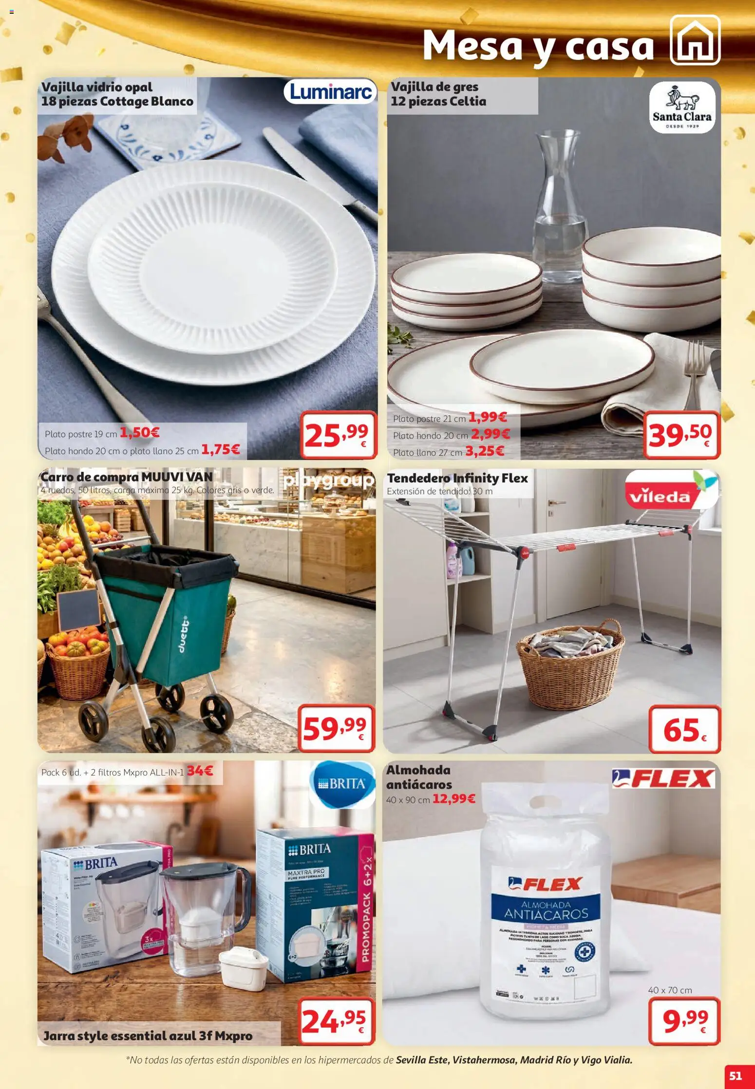 Alcampo HG Nacional │ válido desde el 22/10/2026 | Página: 51 | Productos: Puré, Tendedero, Almohada, Mesa