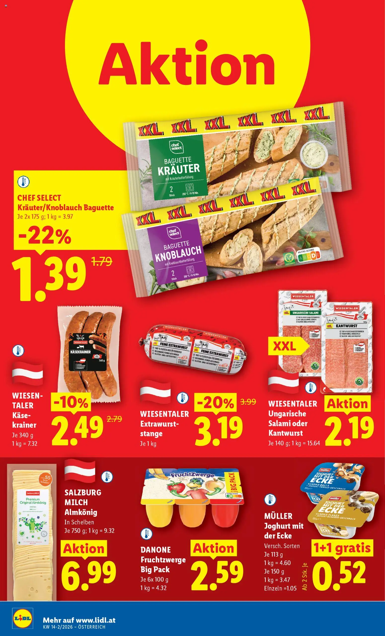 Lidl - Flugblatt gültig ab 02.04.2026 | Seite: 16 | Produkte: Jääkaappipakastin, Milch, Käse, Joghurt