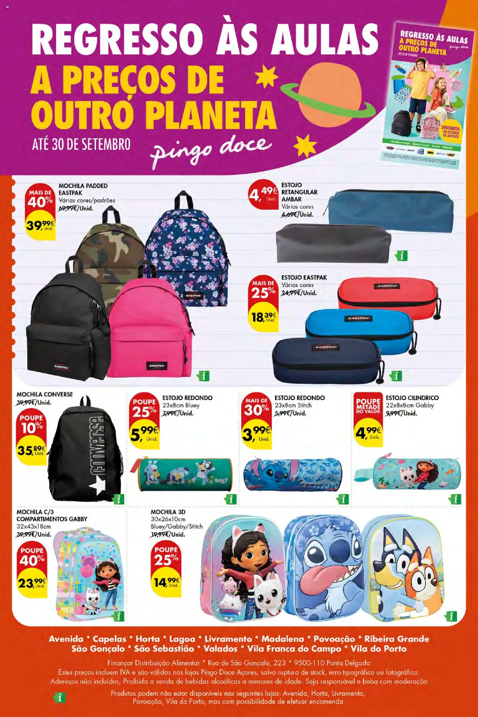 Pingo Doce Poupe Esta Semana Açores │ válido de 27/08/2026 | Página: 32 | Produtos: Mochila, Bebidas
