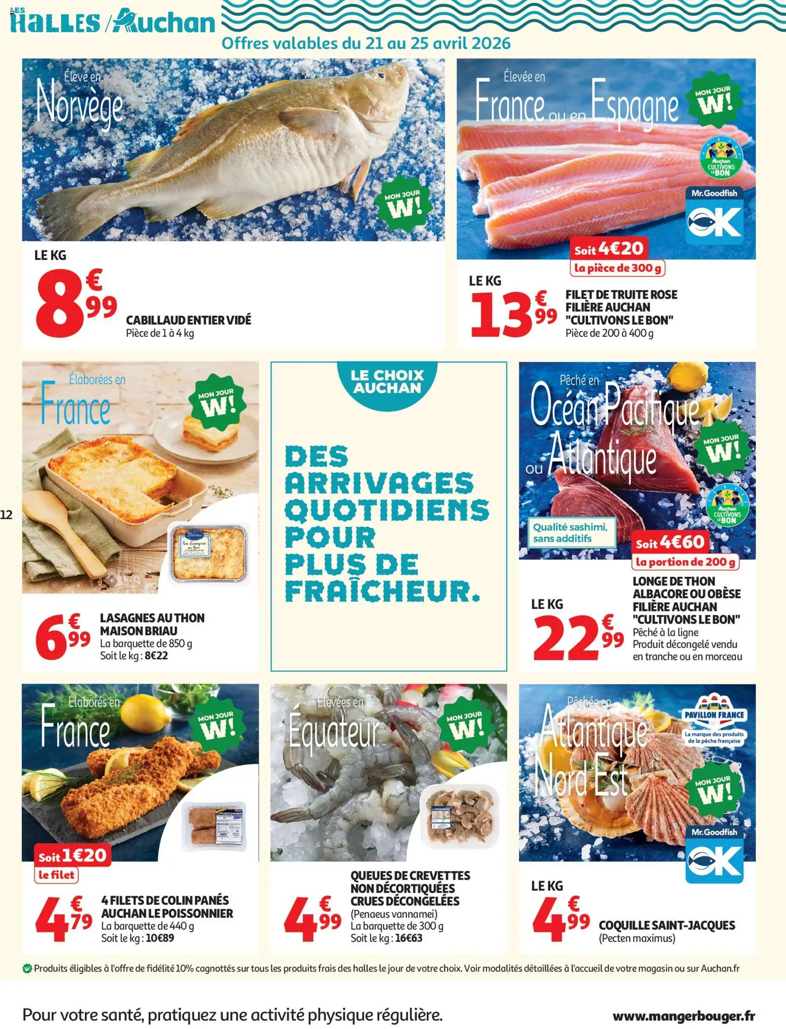 {H1} | Page: 14 | Produits: Pêche, Crevettes, Thon, Lasagnes