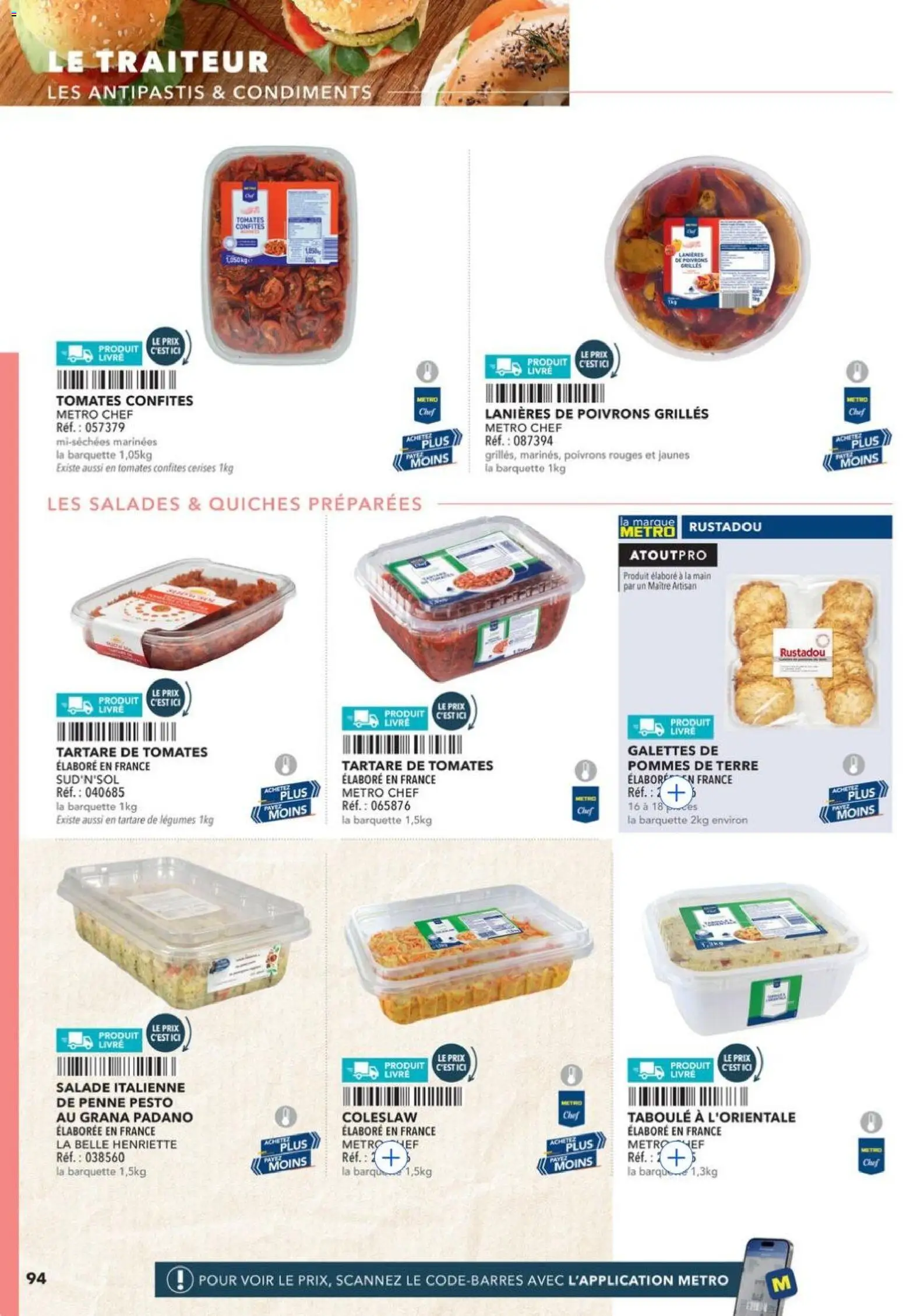 {H1} | Page: 94 | Produits: Salade, Cerises, Pommes, Livre