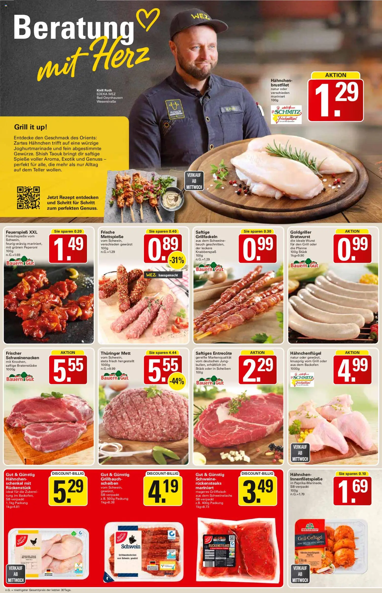 WEZ Prospekt – gültig ab 26.05.2026 | Seite: 6 | Produkte: Bad, Spieße, Backofen, Fleisch