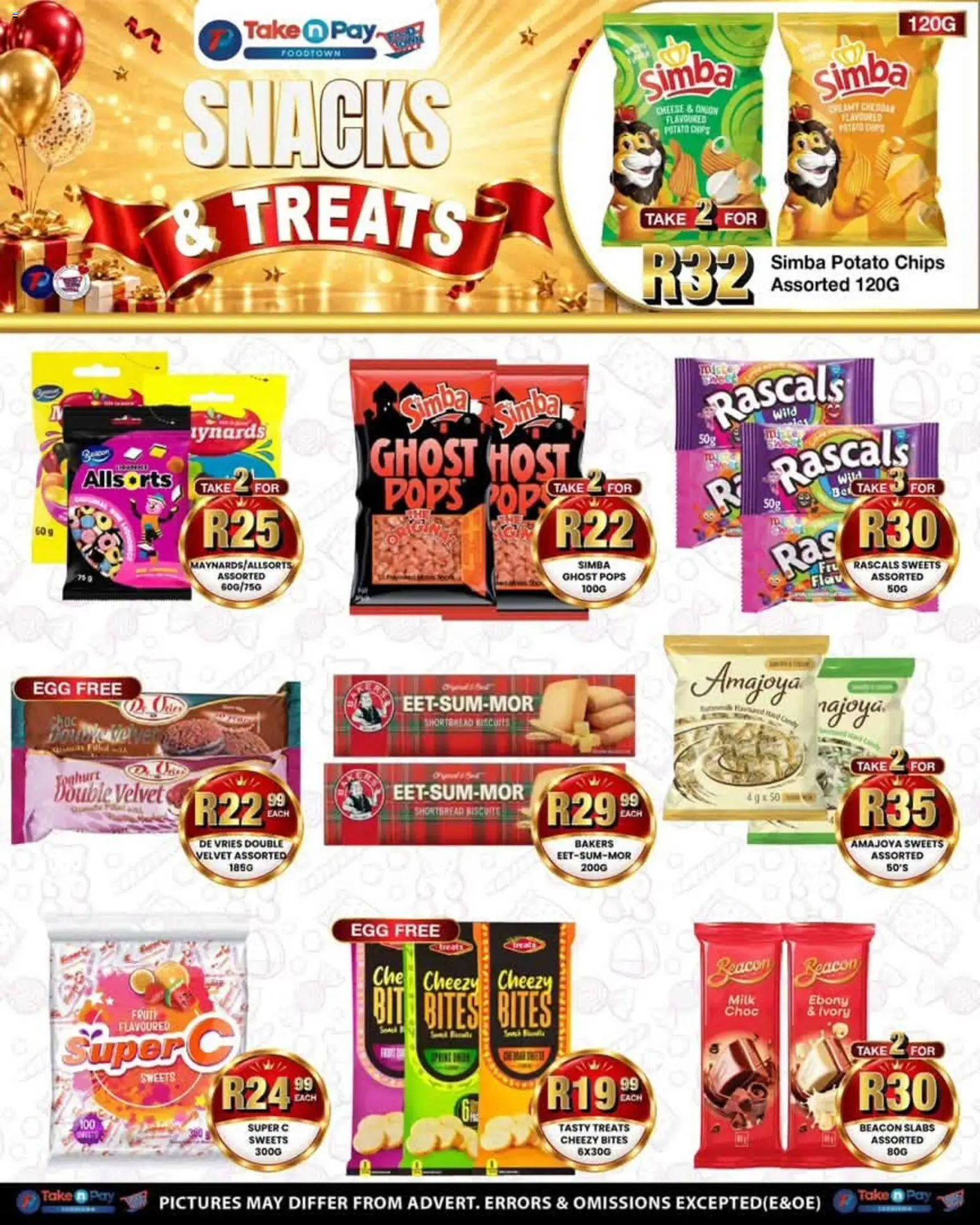 New Take n Pay catalogue – valid from 14/09/2026 | Page: 14 | Products: Sweets, Biscuits, Chips, Cheddar