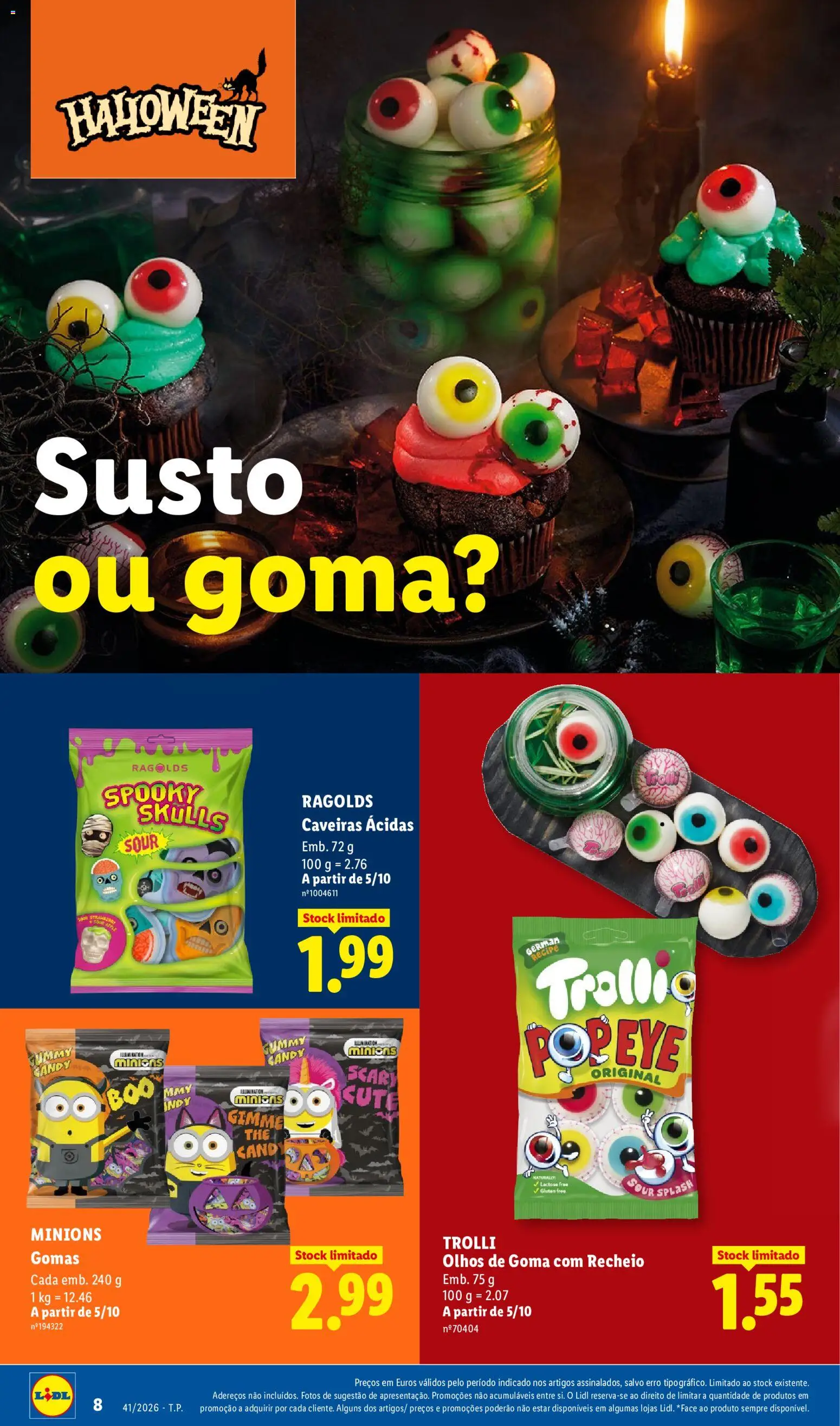 Lidl Folheto Especial Halloween │ válido de 05/10/2026 | Página: 8 | Produtos: Gomas