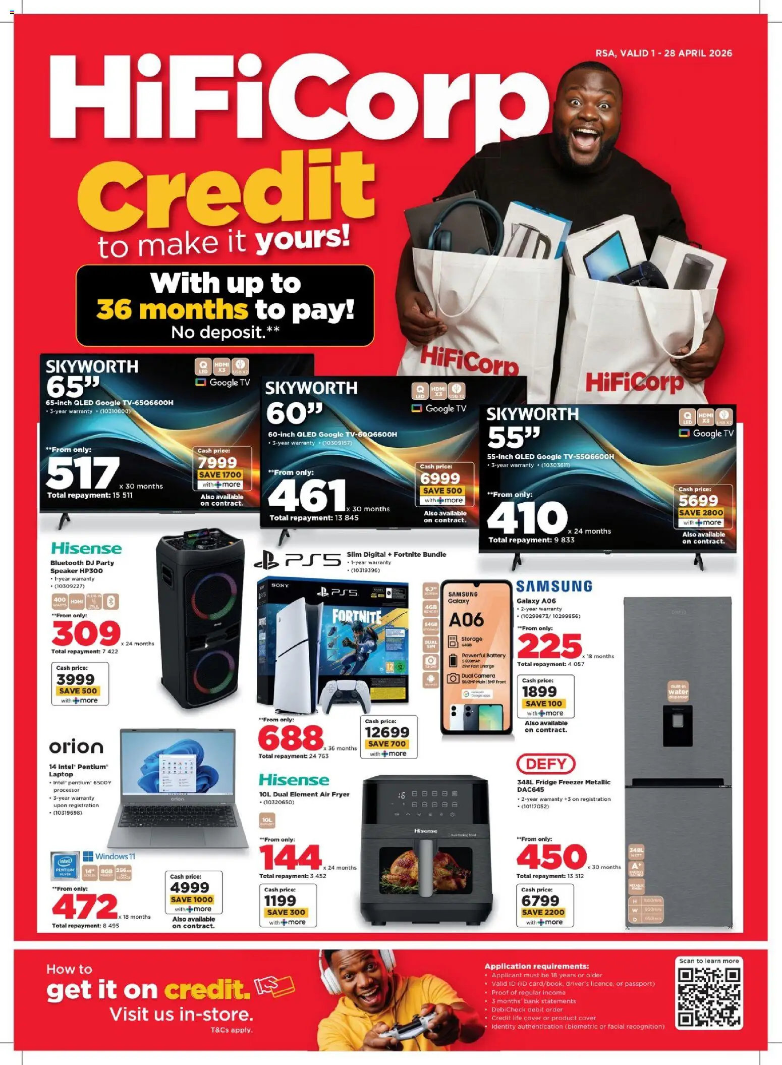New HiFi Corp catalogue – valid from 01.04.2026 | Page: 1 | Products: Speaker, Fryer, TV, Water