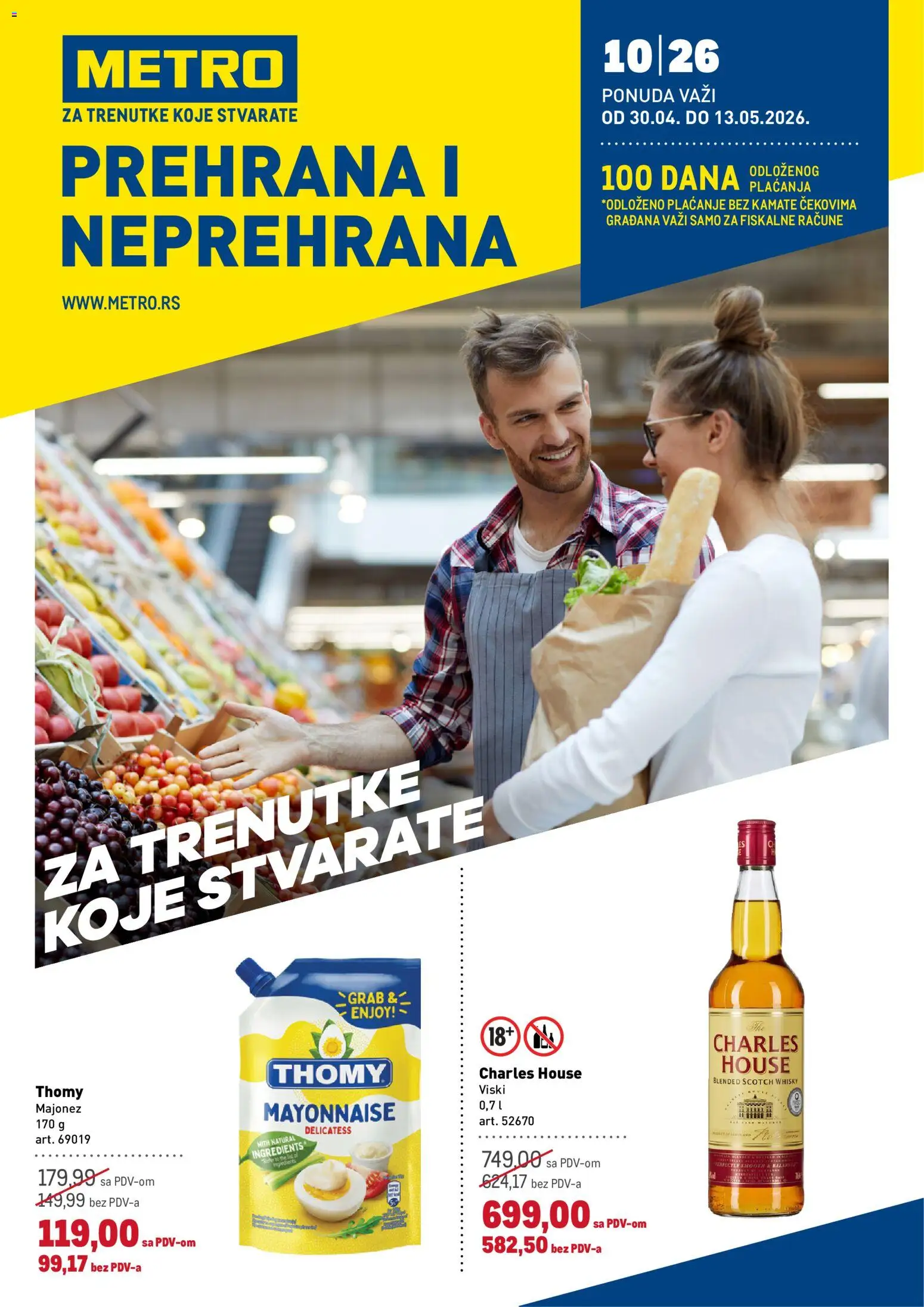 Metro katalog - važi od 30.04.2026 | Strana: 1 | Proizvode: Majonez, Viski