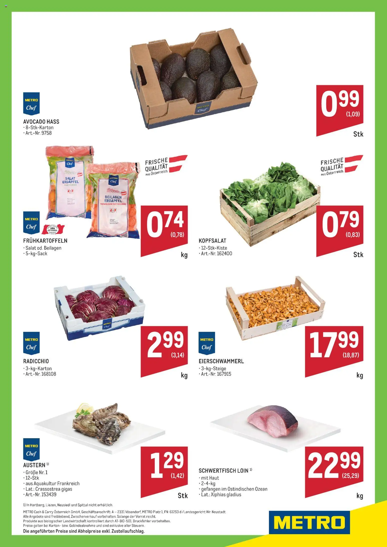 Metro angebote Ultrafrische Wochenhits gültig ab 06.07.2026 | Seite: 2 | Produkte: Salat, Avocado