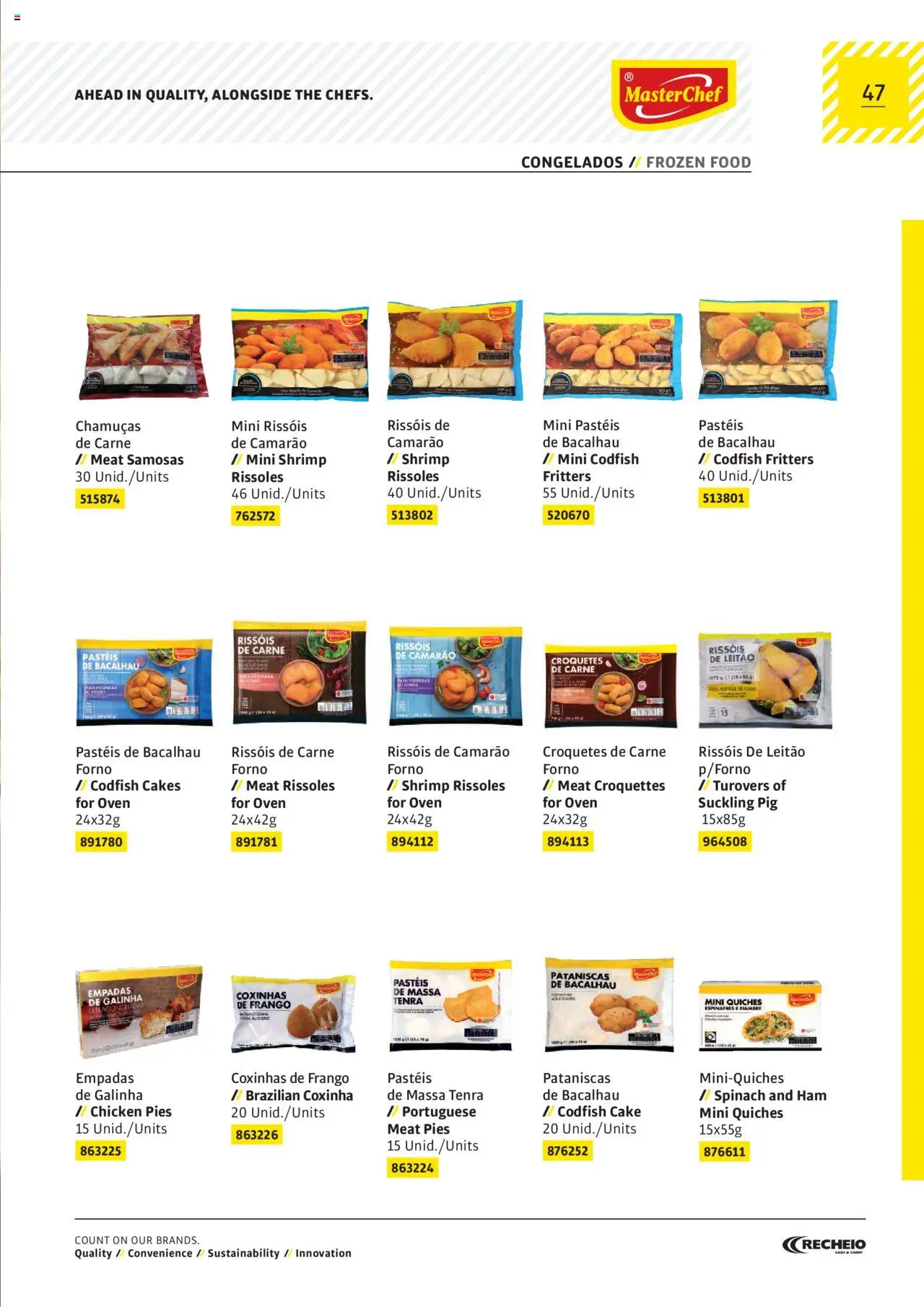 Recheio AS NOSSAS MARCAS │ válido de 19/12/2023 | Página: 47 | Produtos: Forno, Espinafres, Bacalhau, Massa