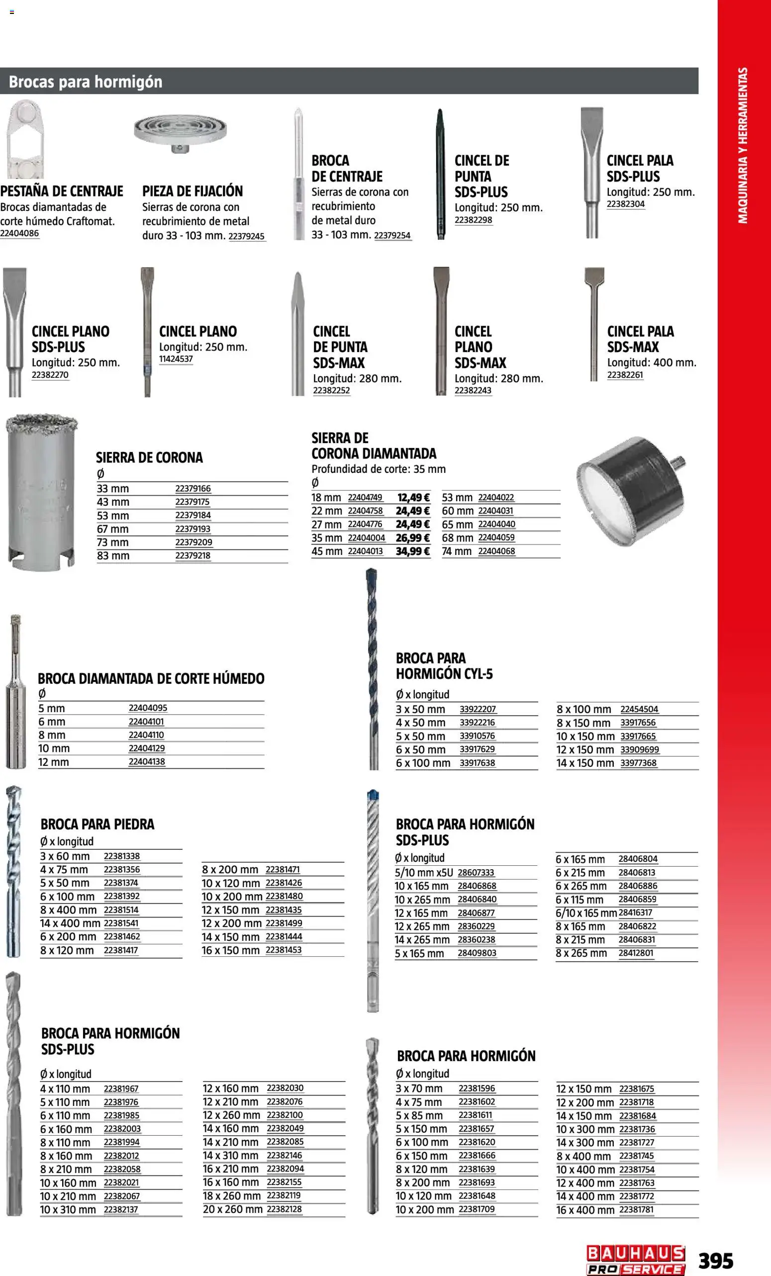 Bauhaus ProService │ válido desde el 11/05/2026 | Página: 395 | Productos: Herramientas