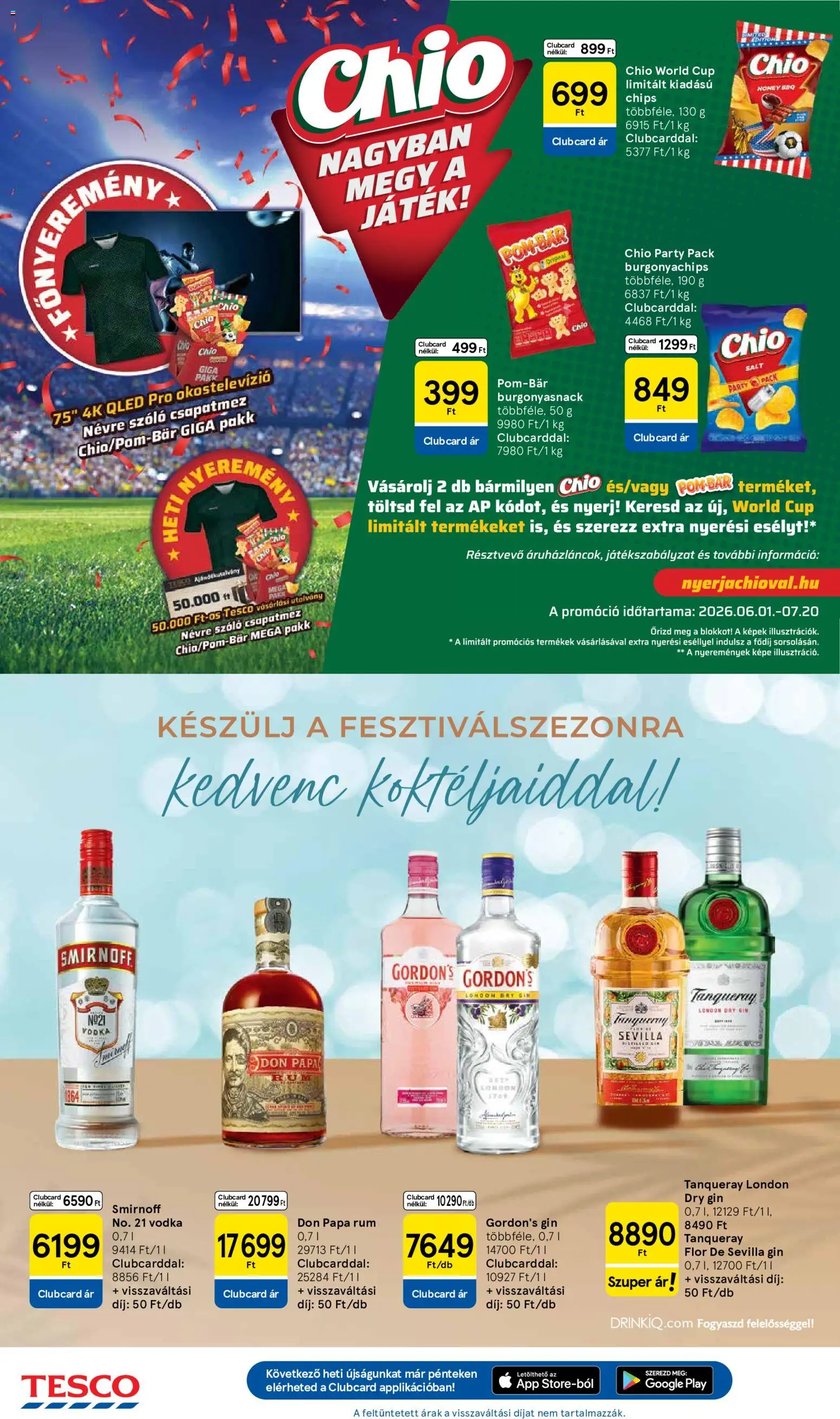 Tesco akciós ujság - amely érvényes a következő dátumtól: 18.06.2026 | Oldal: 24 | Termékek: Szőlő, Chips, Játék, Gin