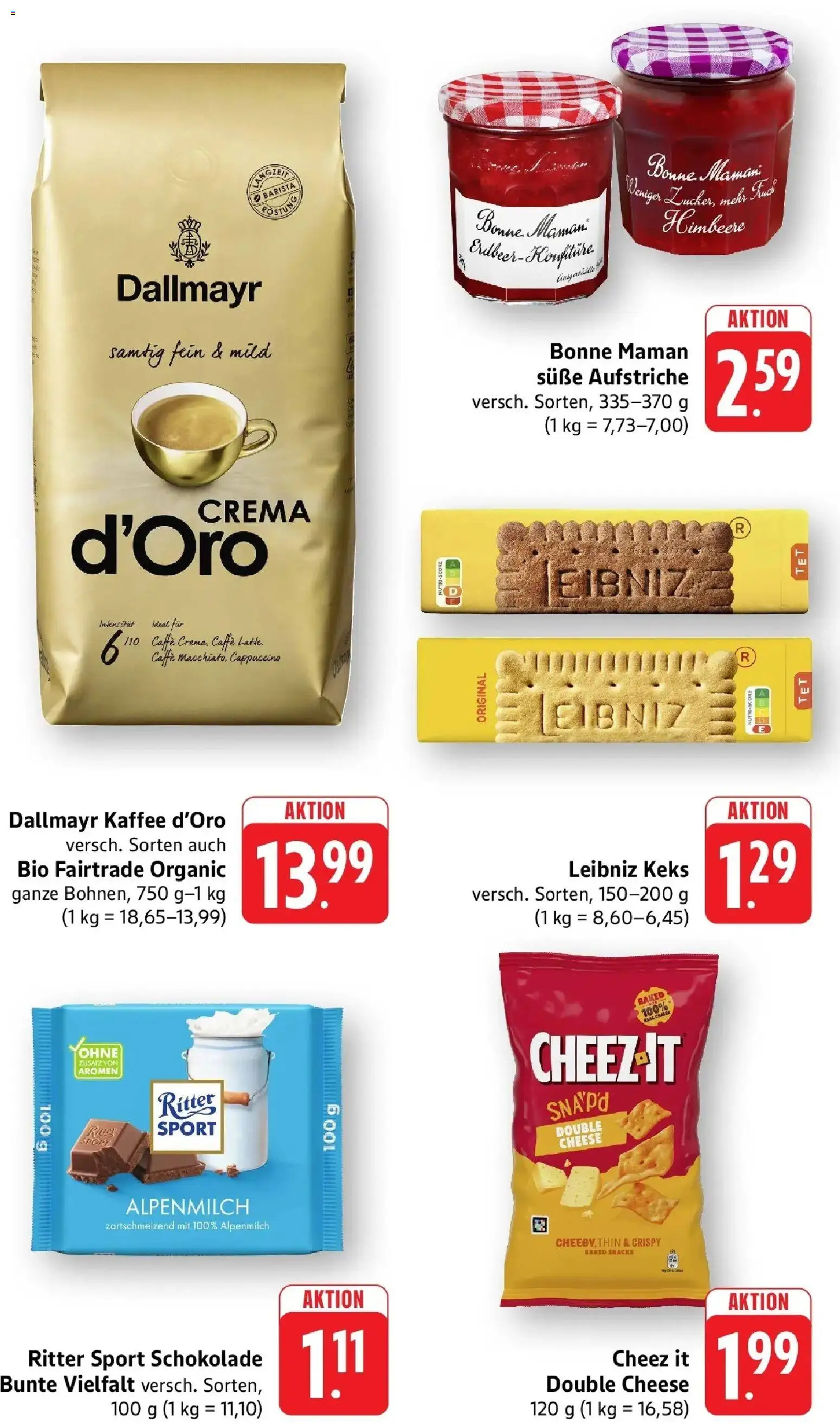 Edeka Prospekt Birkendorf (ab 10.08.2026) » Angebote Online | Seite: 6 | Produkte: Schokolade, Ritter sport, Himbeere, Bonne maman