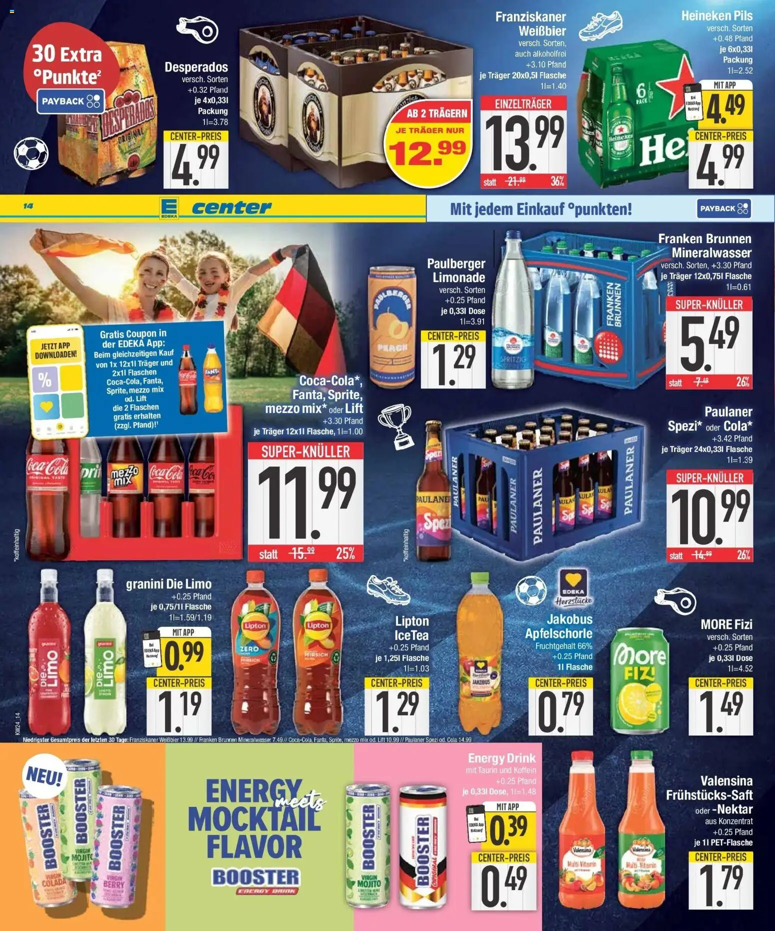 E center Prospekt Neuburg An Der Donau – gültig ab 08.06.2026 | Seite: 14 | Produkte: Energy, Valensina, Desperados, Paulaner
