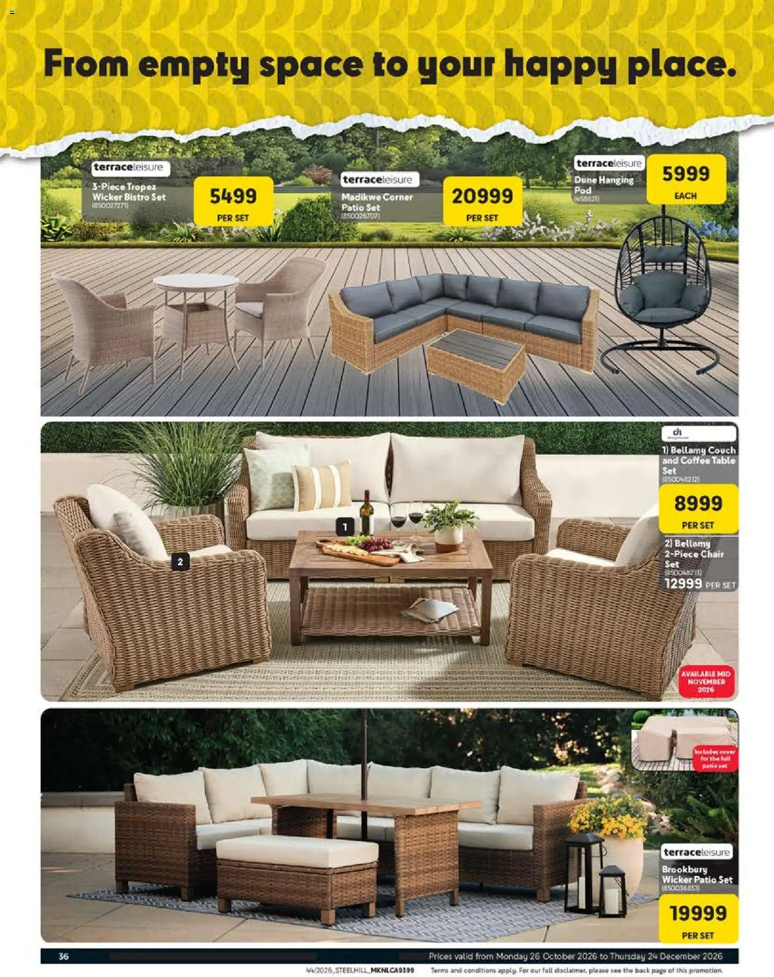 New Makro catalogue – valid from 26/10/2026 | Page: 36 | Products: Couch, Coffee table, Chair, Coffee