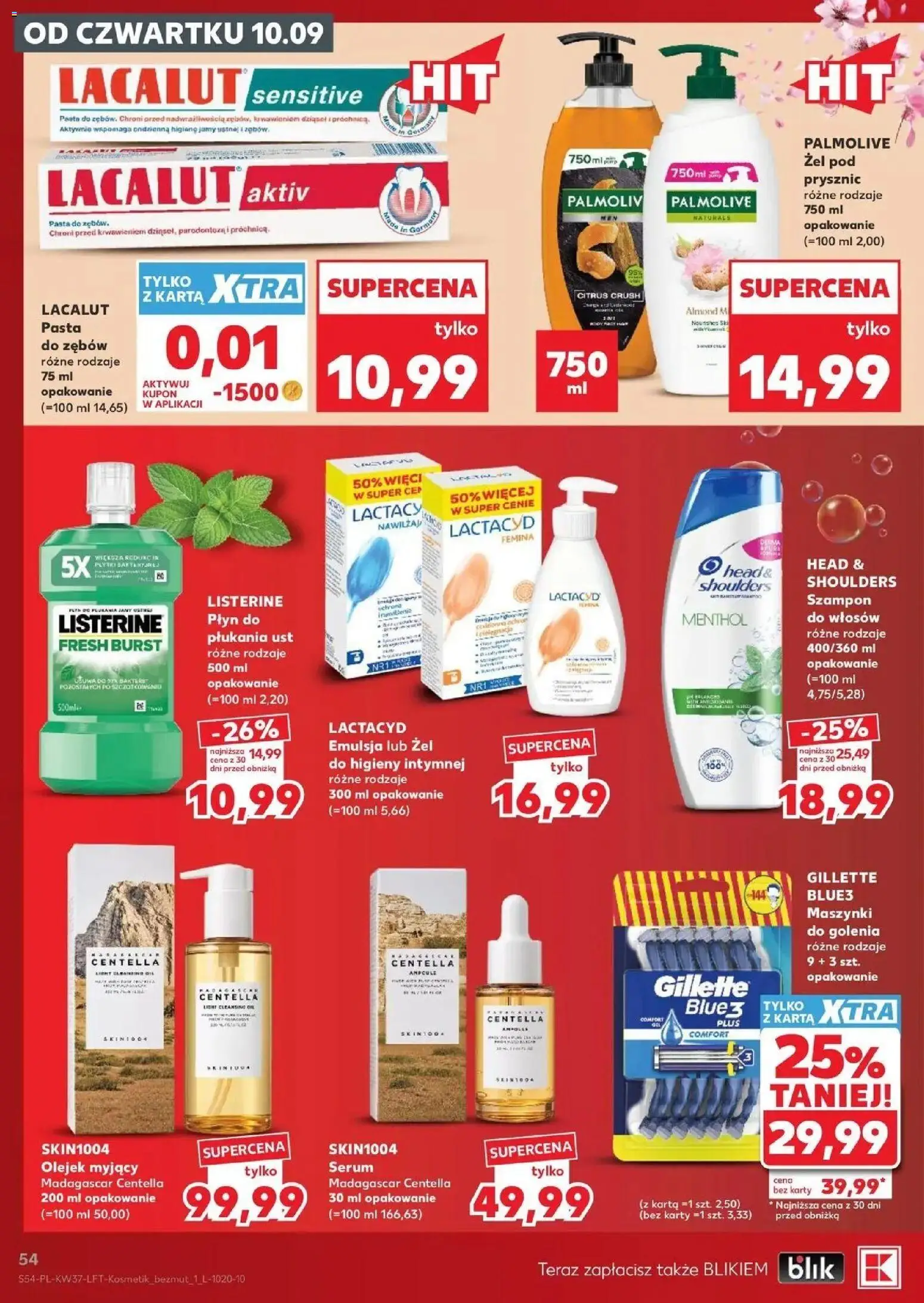 Kaufland gazetka od 10.09.2026 - od jutra PDF | Strona: 54 | Produkty: Karta, Szampon do włosów, Szampon, Żel pod prysznic
