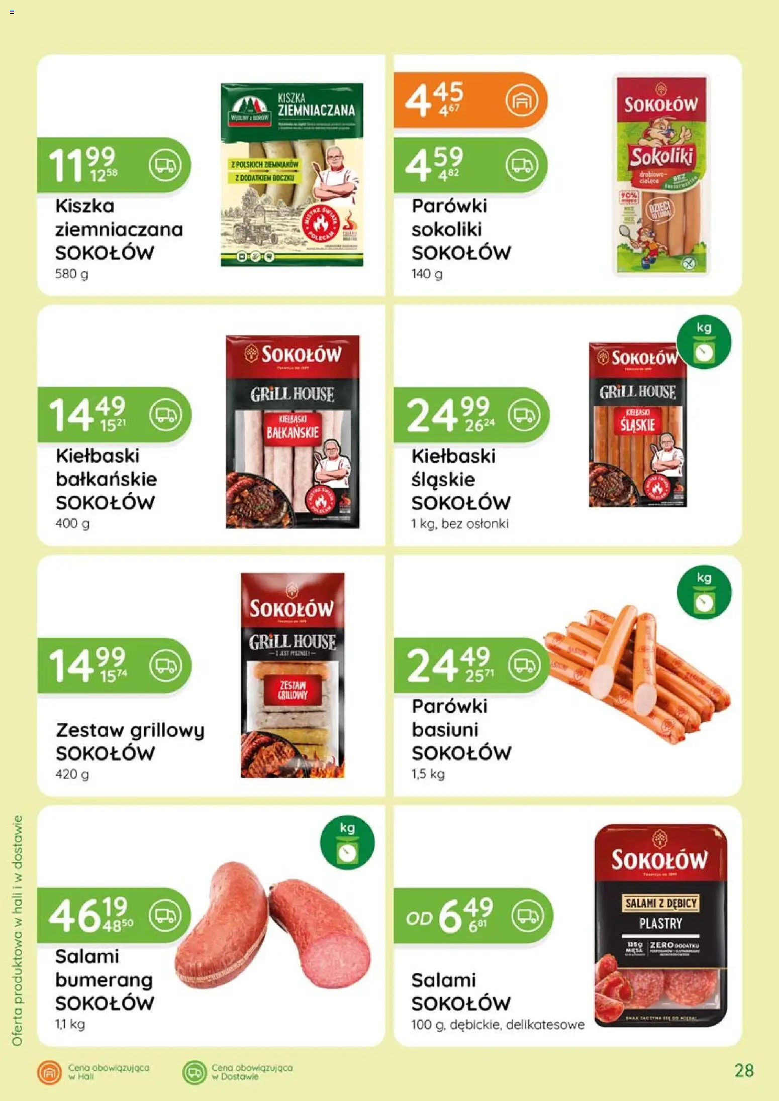 Eurocash gazetka - Katalog Wędlin od 04.06.2026 | Strona: 28 | Produkty: Grill, Parówki, Kiełbaski, Salami