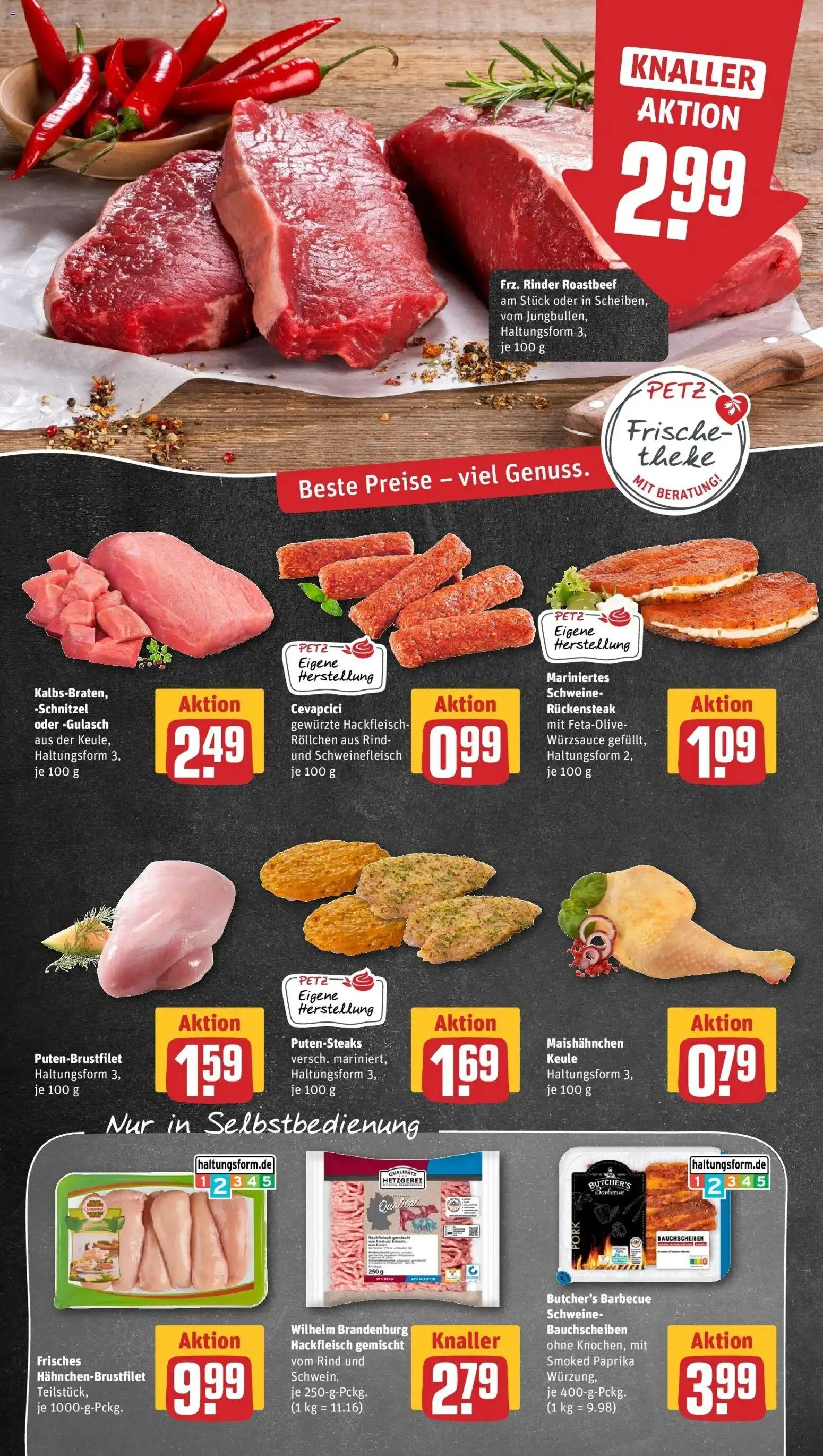 Rewe Prospekt Bendorf – gültig ab 27.07.2026 | Seite: 8 | Produkte: Cevapcici, Roastbeef, Paprika, Schweinefleisch