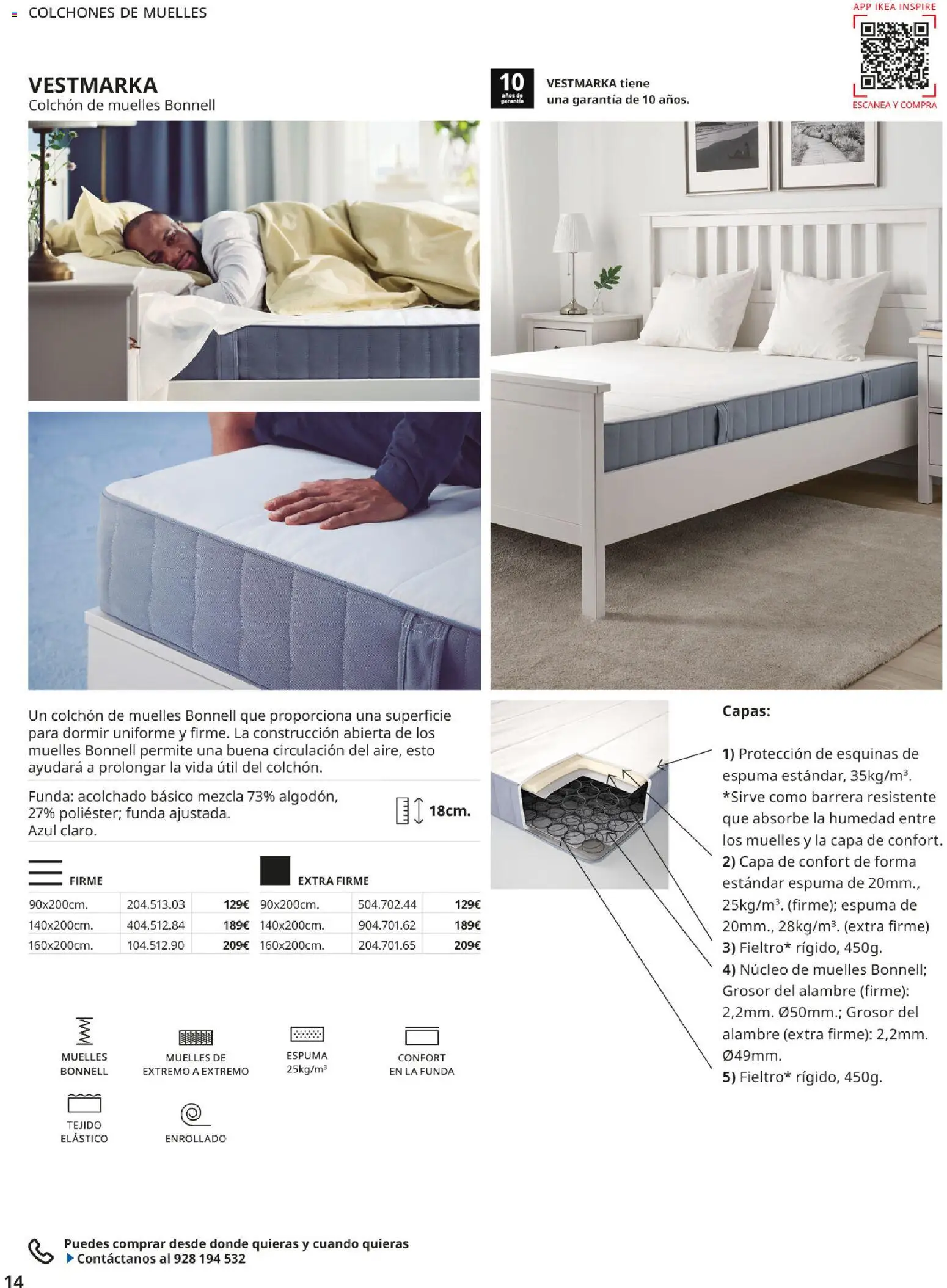 IKEA - Confort │ válido desde el 01/09/2026 | Página: 14 | Productos: Espuma, Colchon, Funda