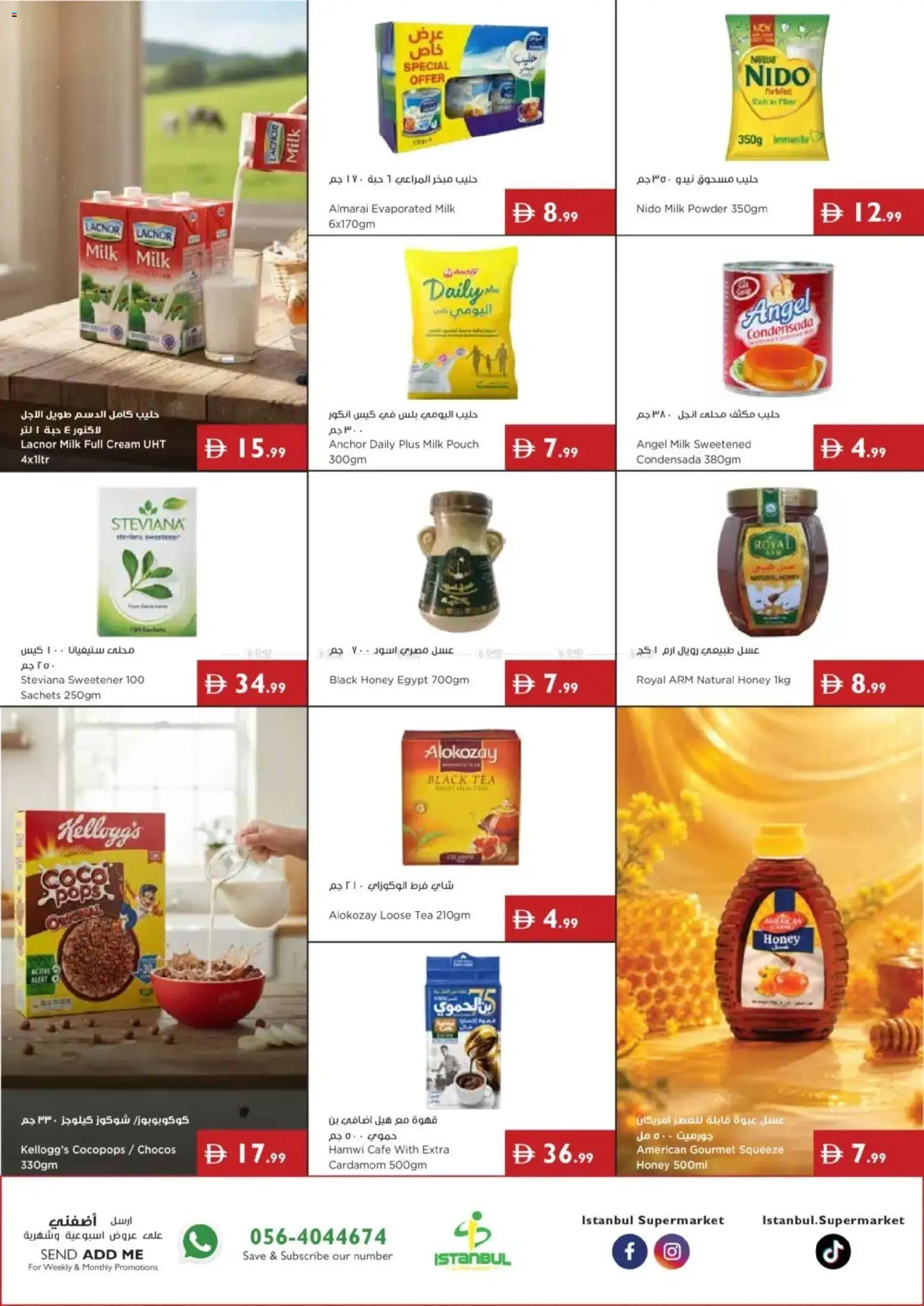 {H1} | Page: 2 | Products: Milk, Tea, Cream, Powder