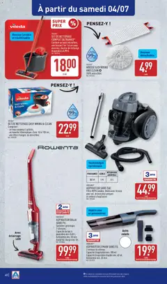 Aldi - Prévisualisation de Aldi catalogue valide à partir de 30/06/2026 | Page: 42 | Produits: Filtre, Aspirateur sans sac, Aspirateur, Parquet