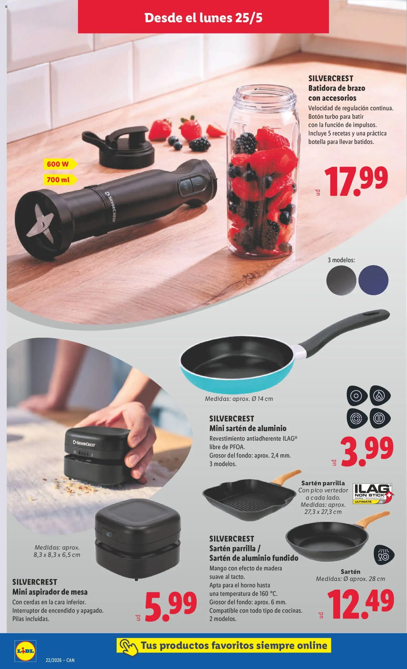 Lidl folleto de bazar │ válido desde el 25.05.2026 | Página: 8 | Productos: Pan, Parrilla, Aspirador, Mesa