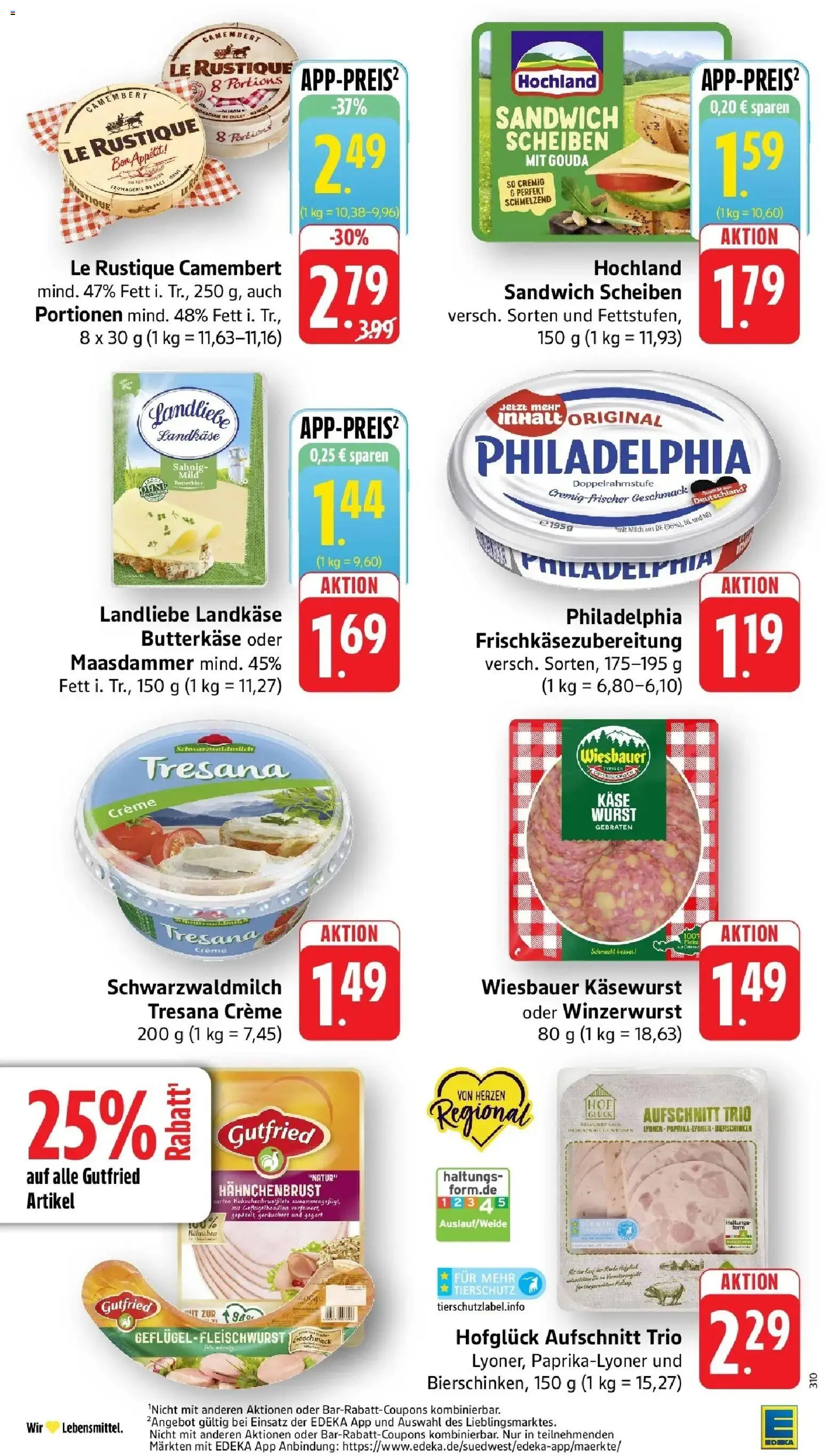 E center Prospekt Tübingen (ab 05.10.2026) zum Blättern | Seite: 16 | Produkte: Hahnchen, Philadelphia, Wurst, Hahnchenbrust