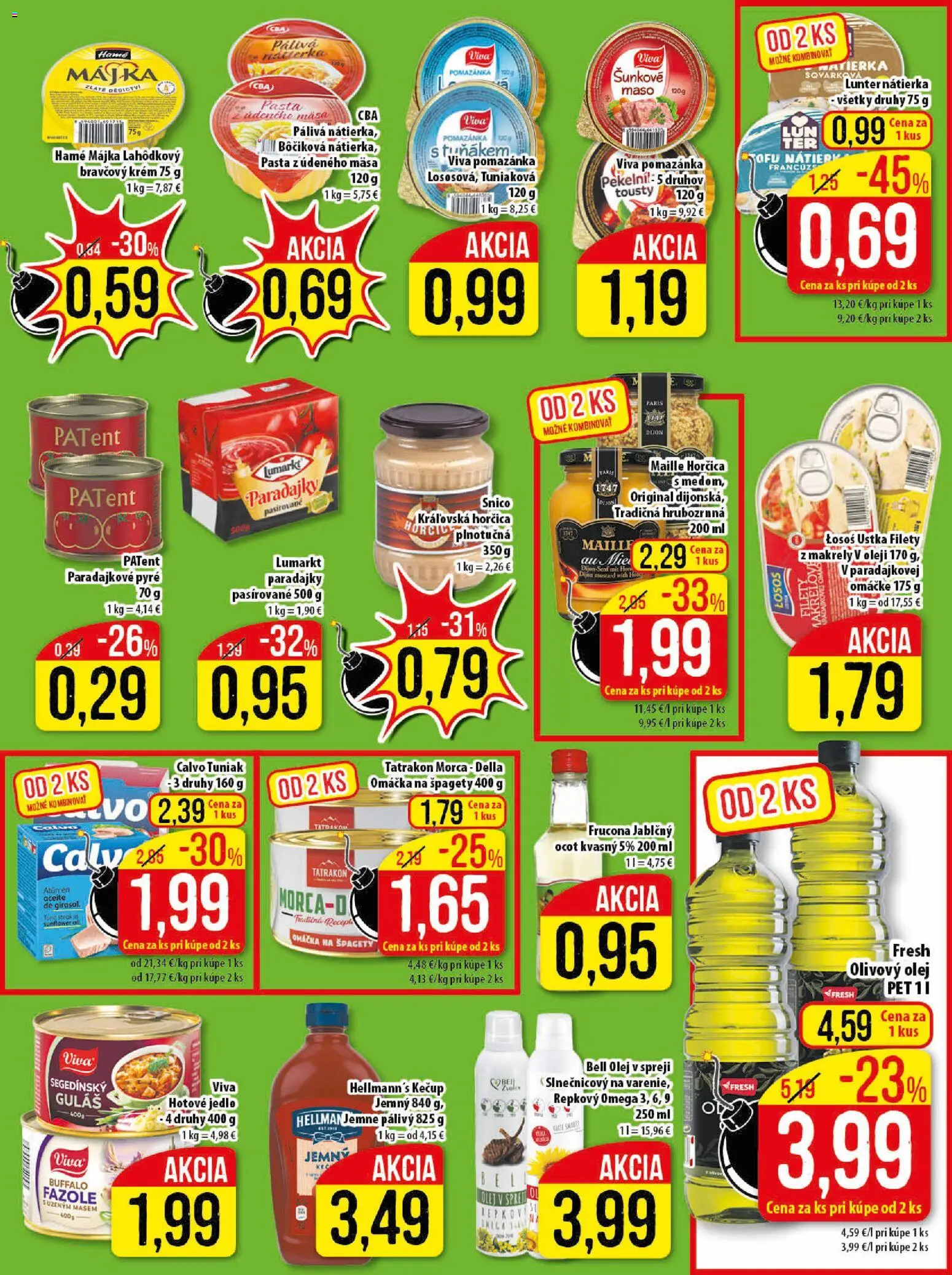 Nové Klas akcie – leták je platný od 23.03.2026 | Strana: 18 | Produkty: Olej, Krém, Omáčka, Špagety