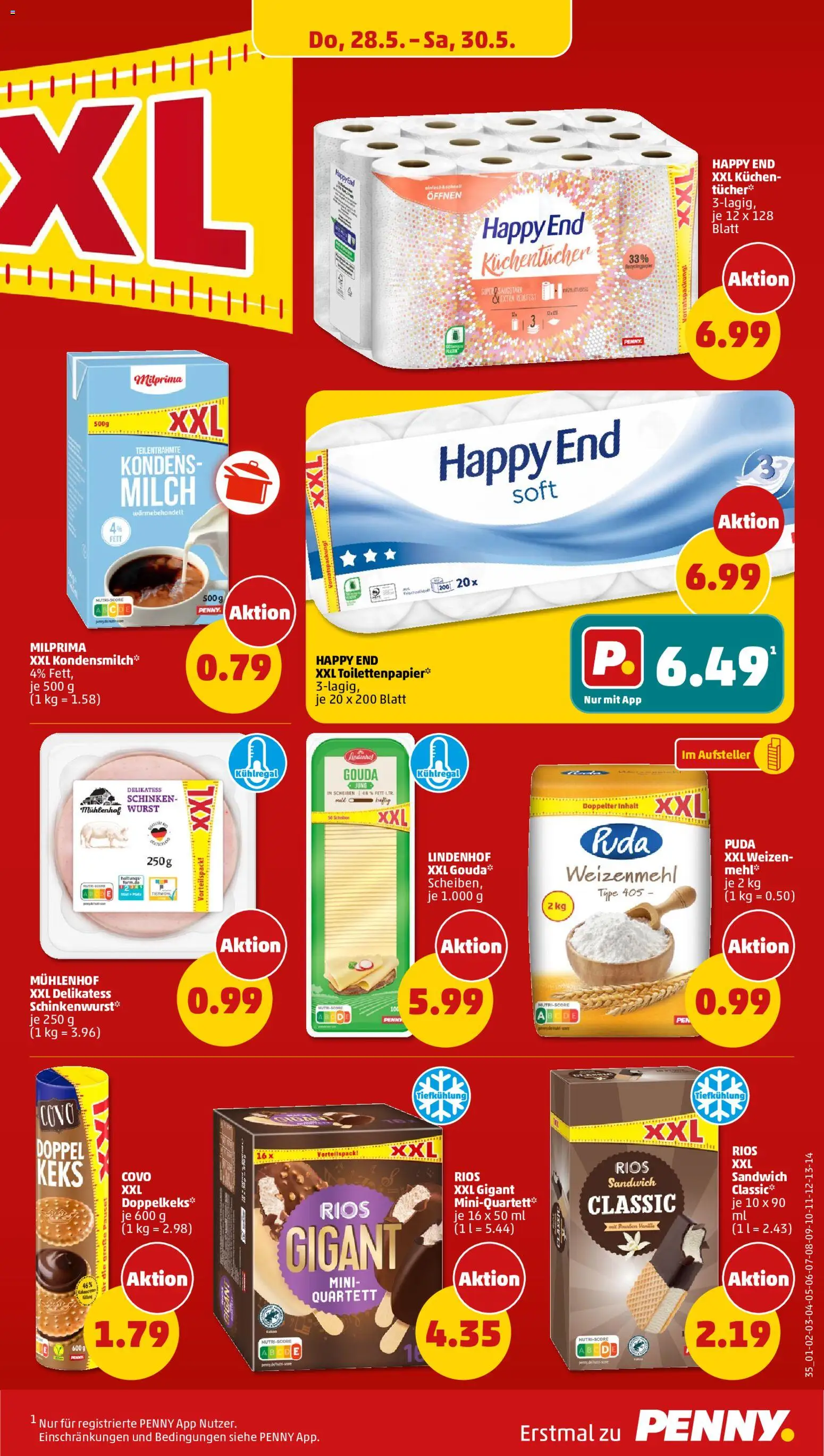 Penny Prospekt – gültig ab 26.05.2026 | Seite: 37 | Produkte: Mehl, Gouda, Schinken, Bourbon